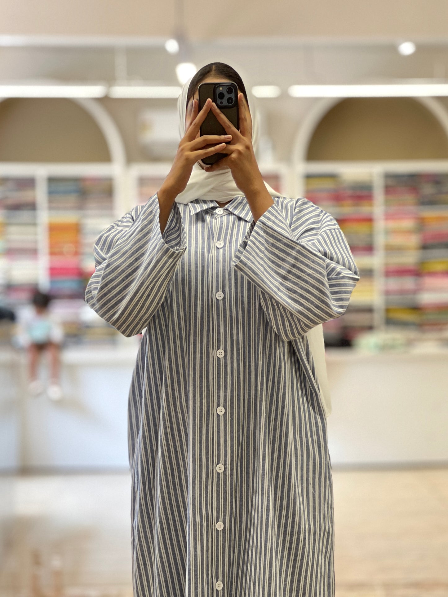 Tela by ash women striped cotton long shirt