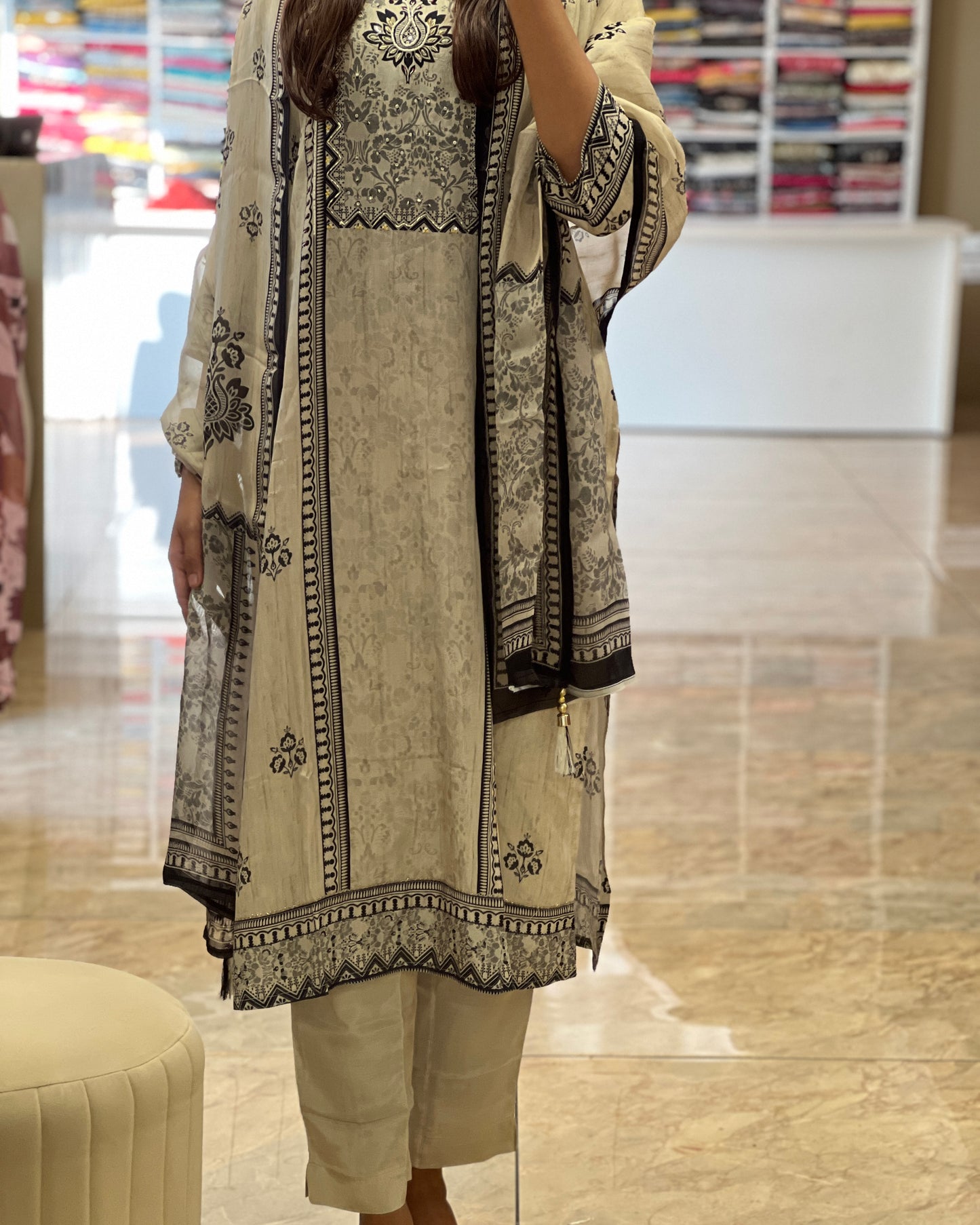 Tela by ash women muslin Partywear suit set