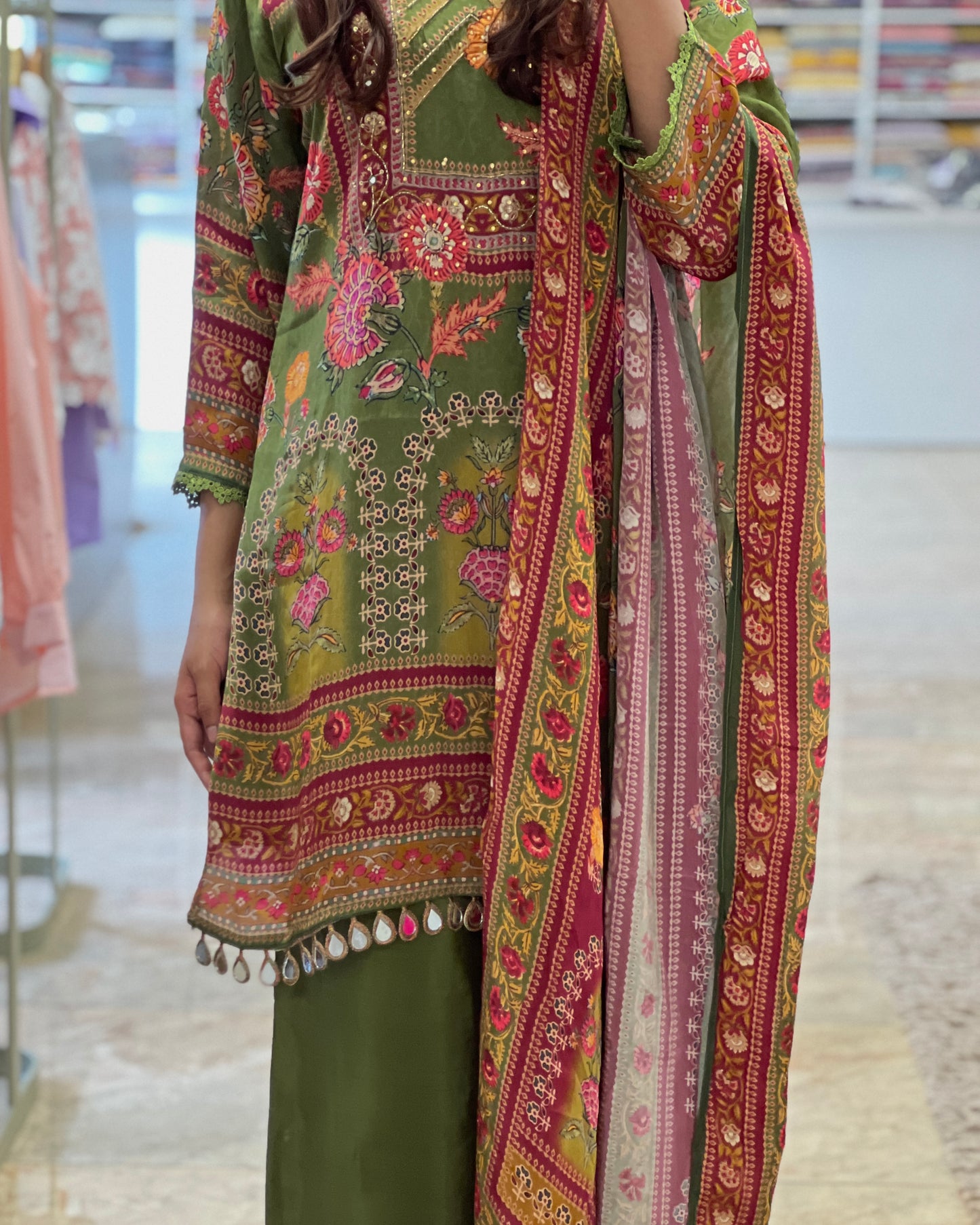 Tela by ash women satin silk Partywear set