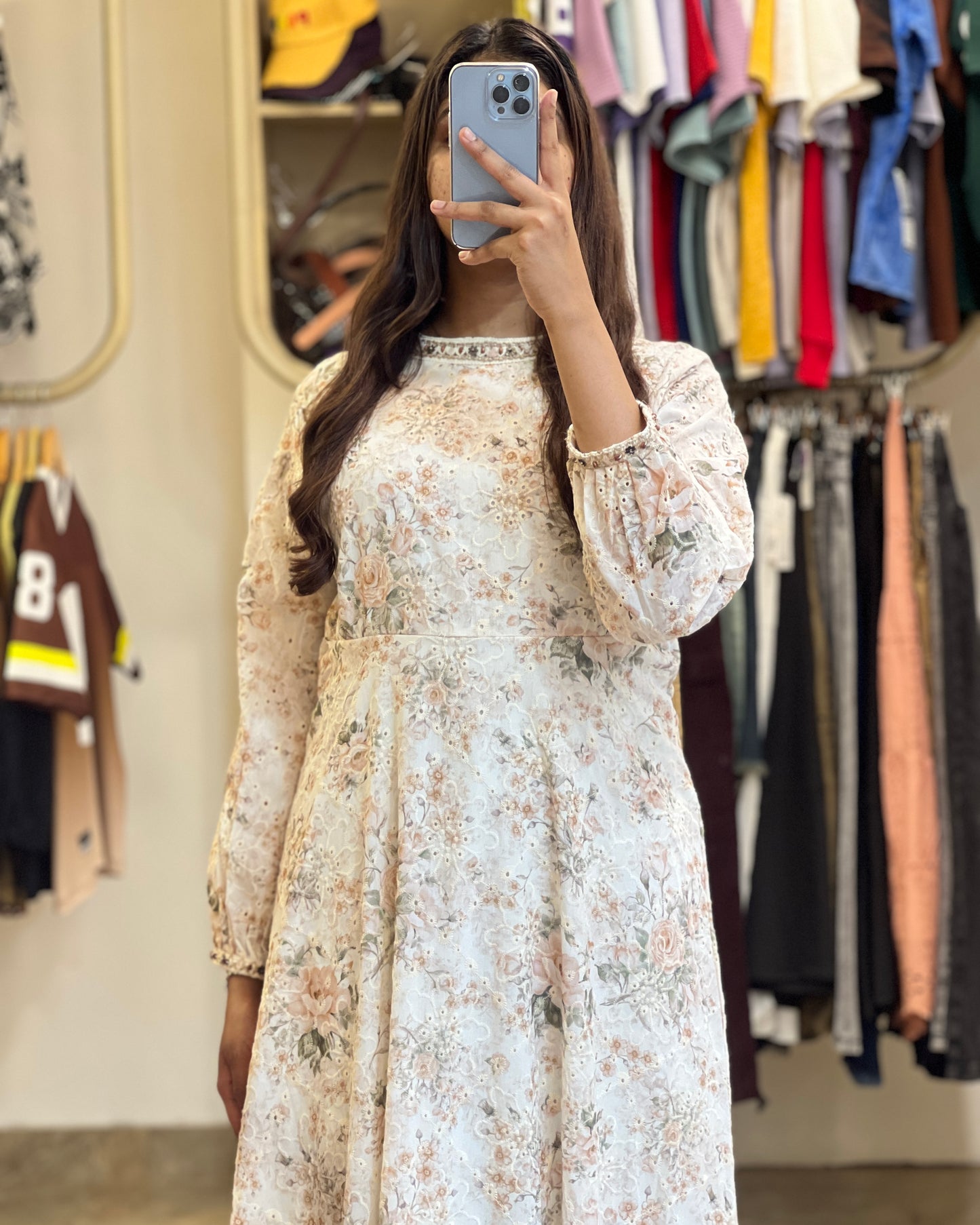 Floral printed gown