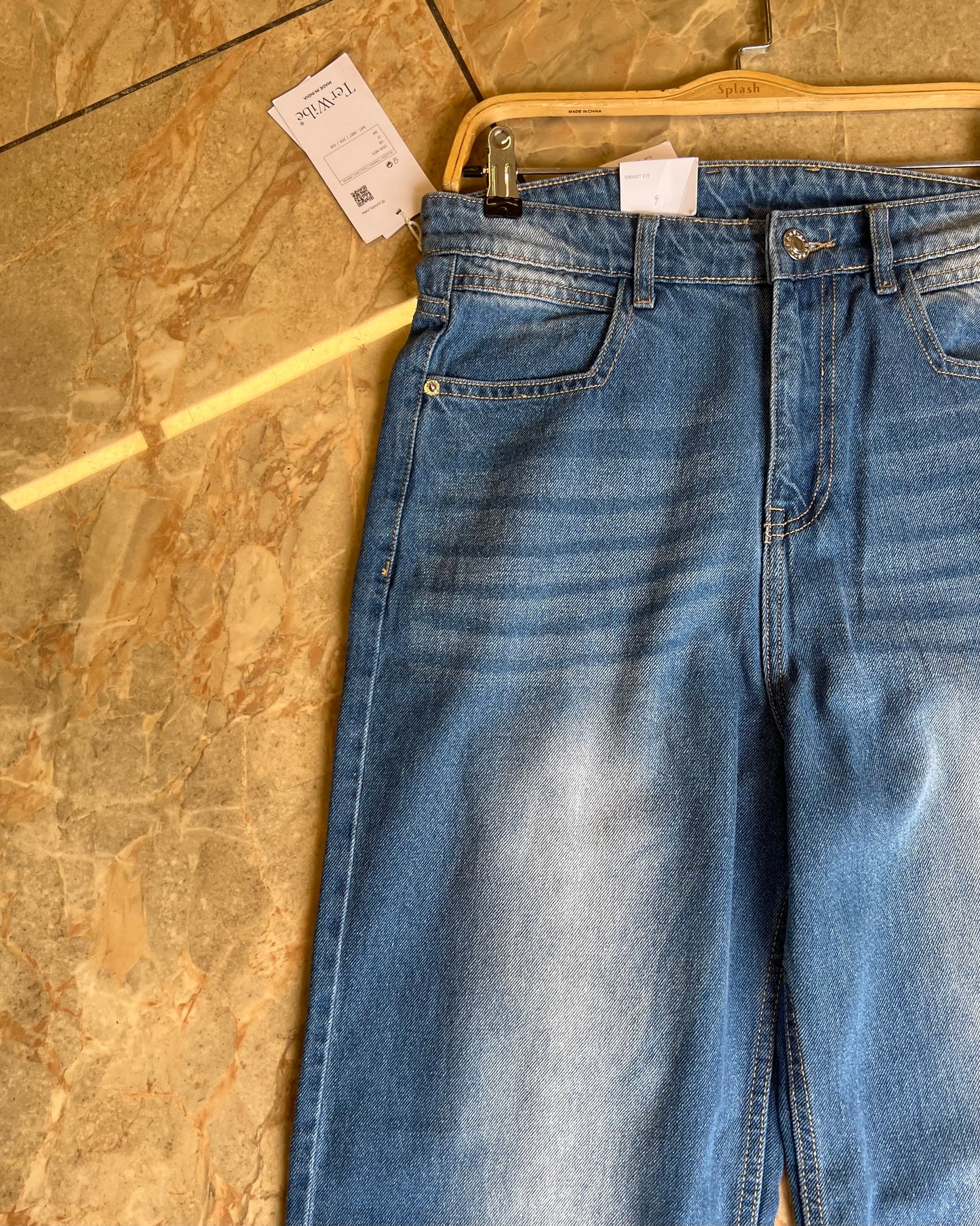 Tela by ash women blue straight fit jean