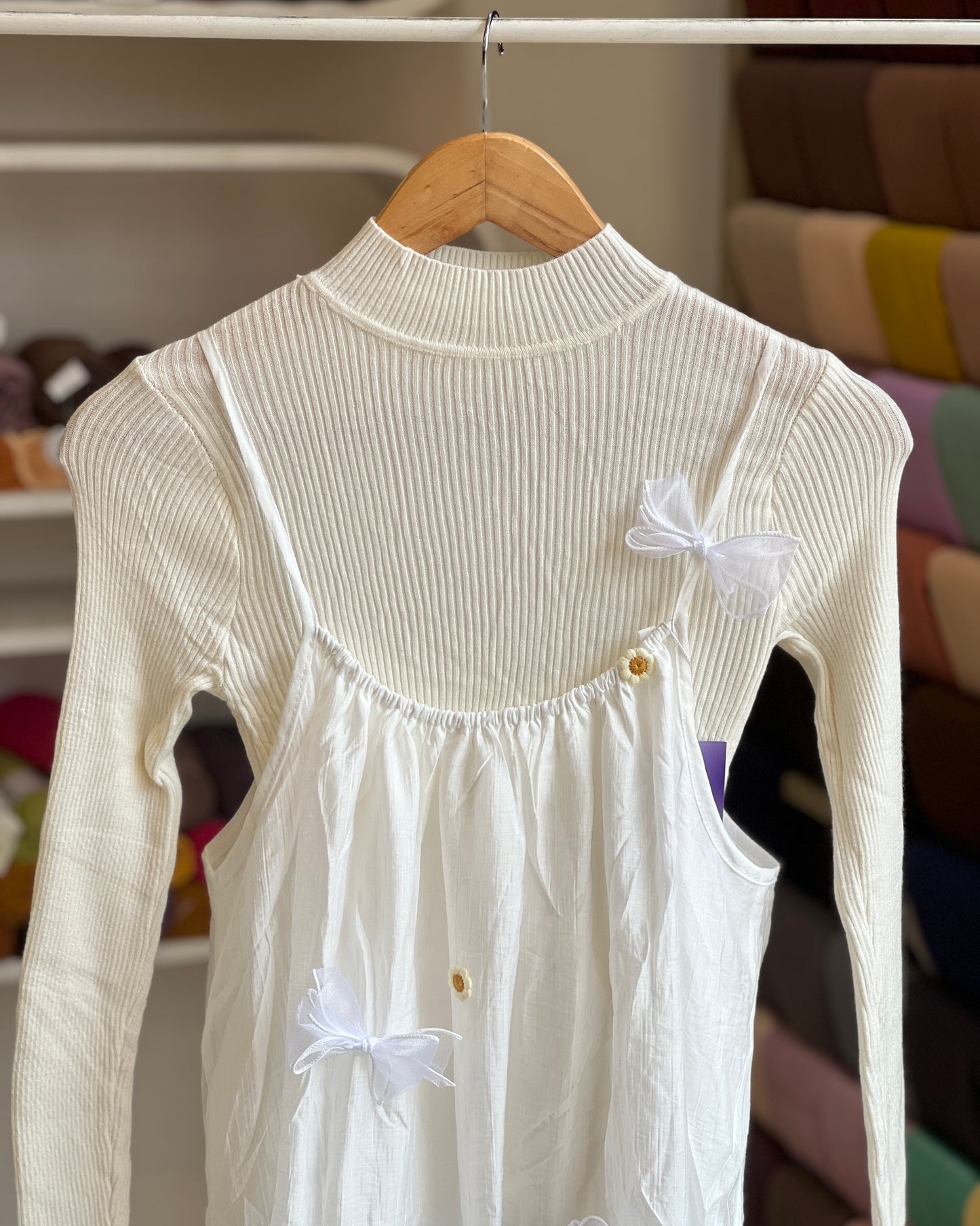 White Imported pinafore
