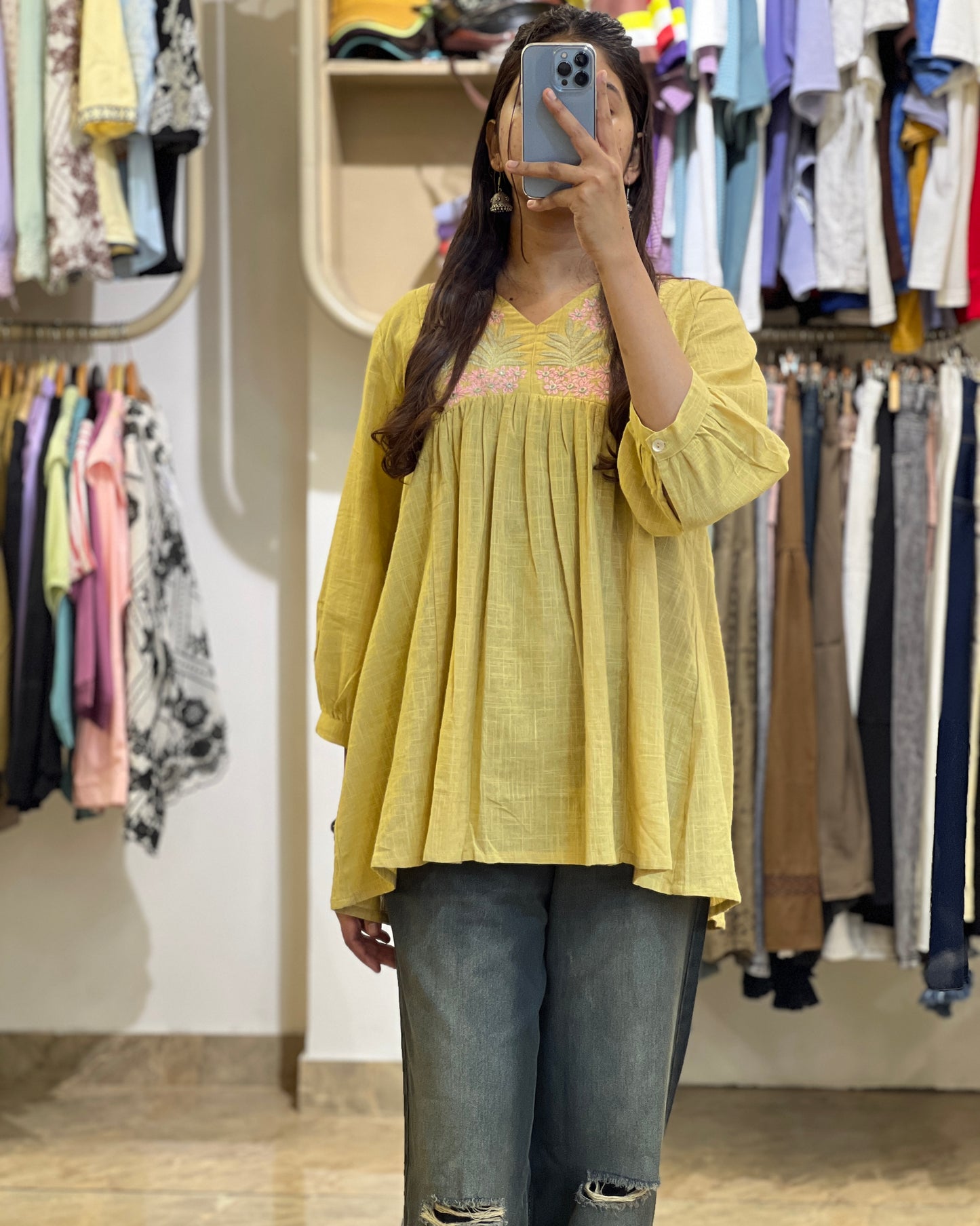 Tela by ash women yellow short top