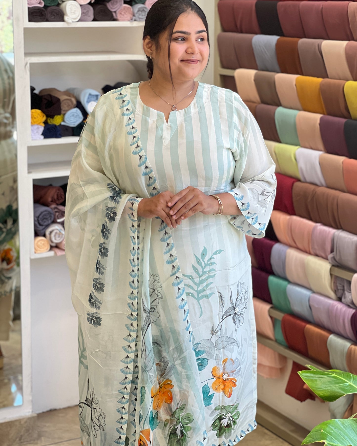 Semi partywear salwar plus size