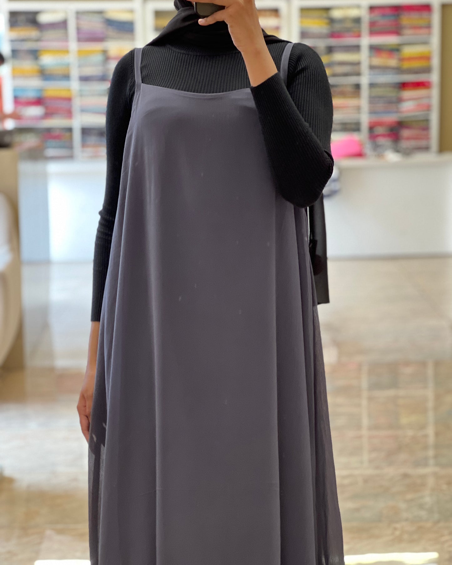 Tela by ash women plus size chinnon pinafore dress with inner