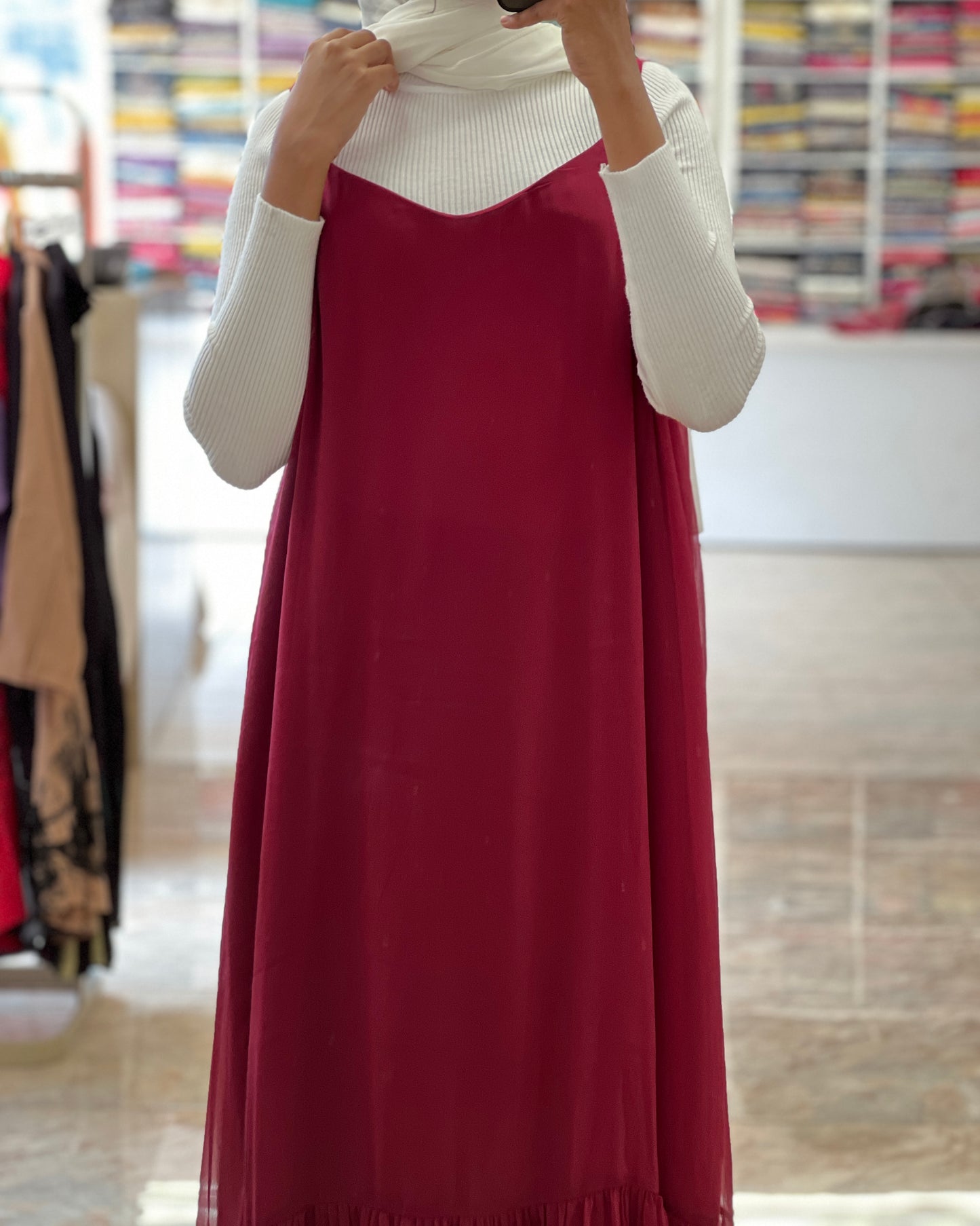Tela by ash women plus size chinnon pinafore dress with inner