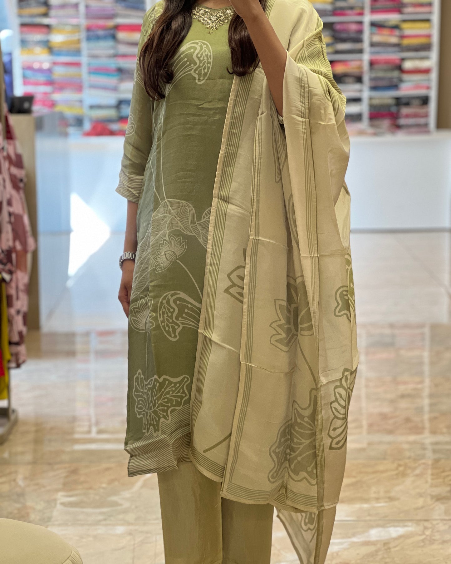 Tela by ash women Muslin printed salwar suit