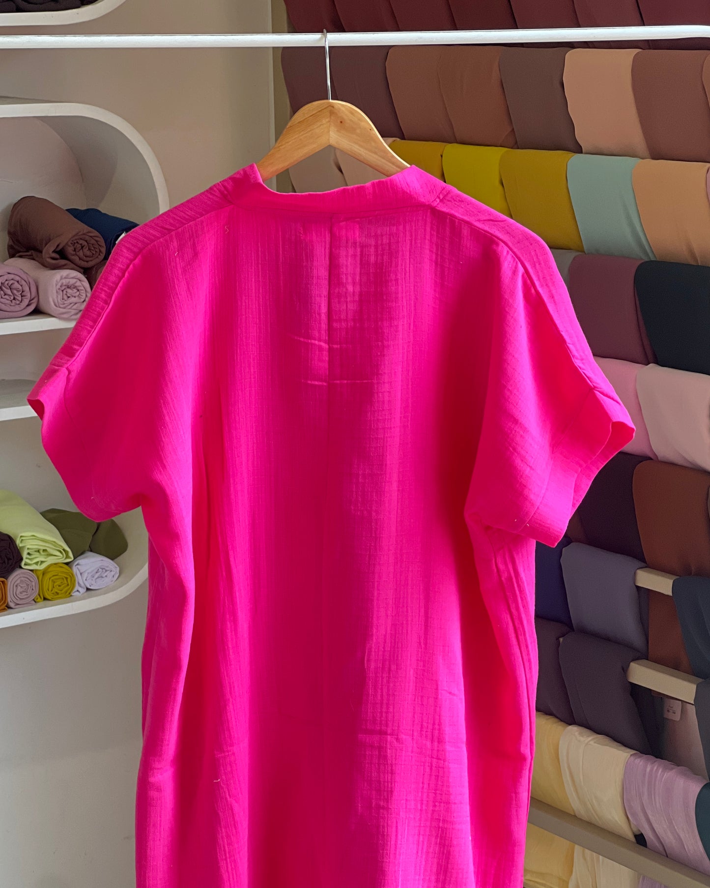 Relaxed fit double cotton top