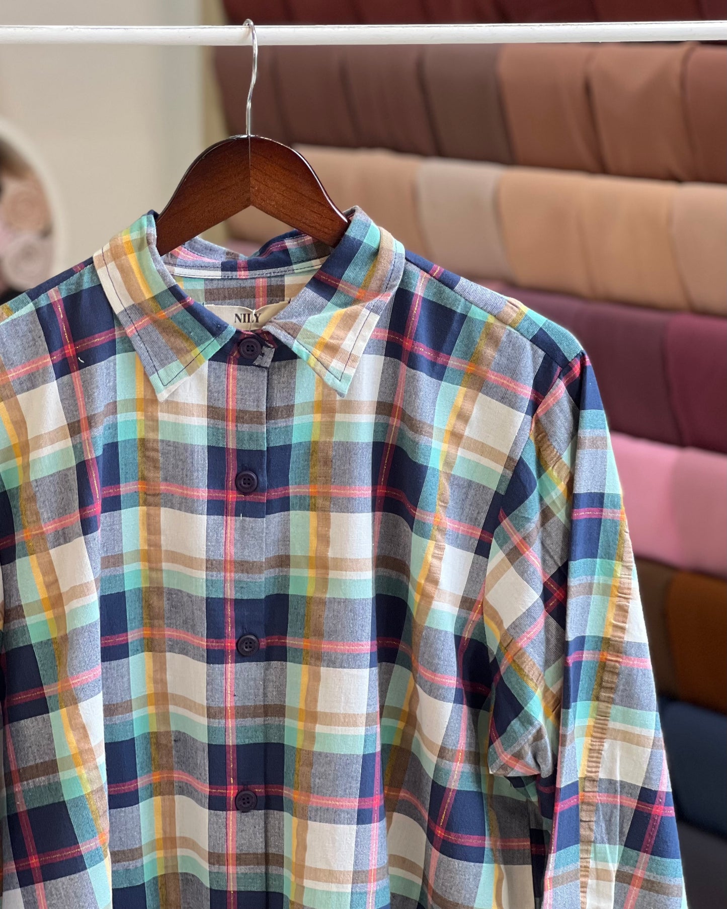 Tela by ash women Multi-colour plaid flannel shirt