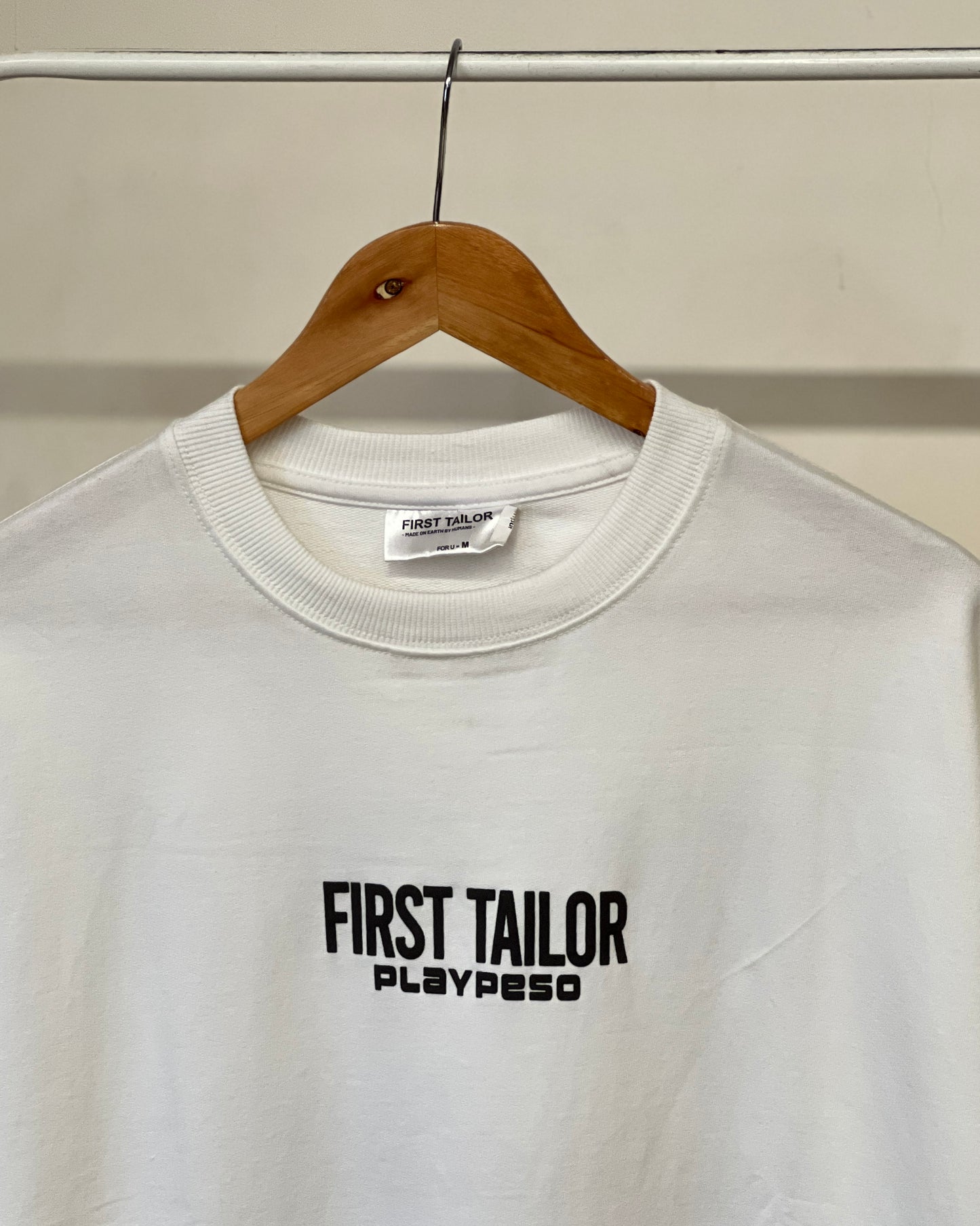 Tela by ash unisex white first Tailor five-sleeve T-shirt