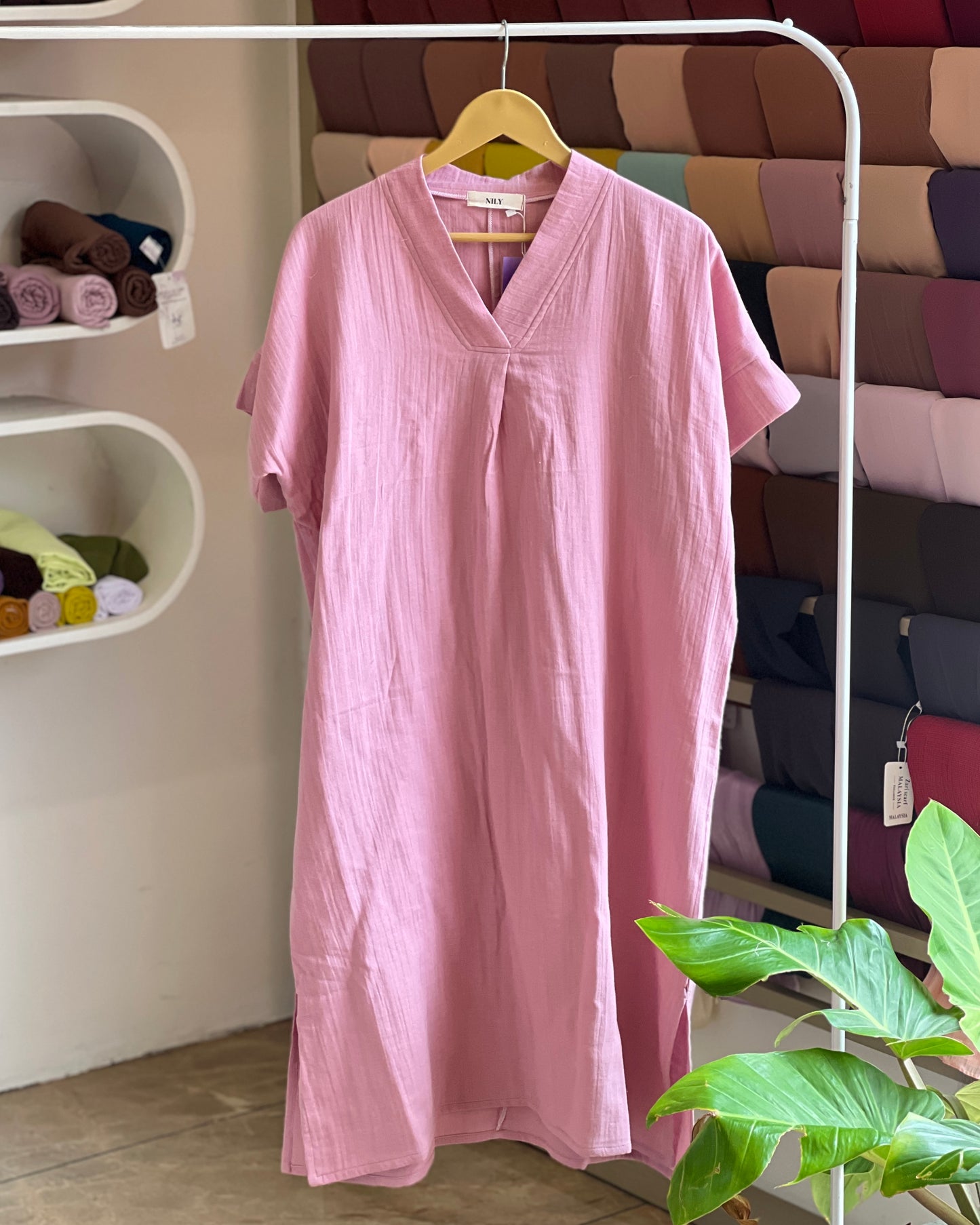 Relaxed fit double cotton top