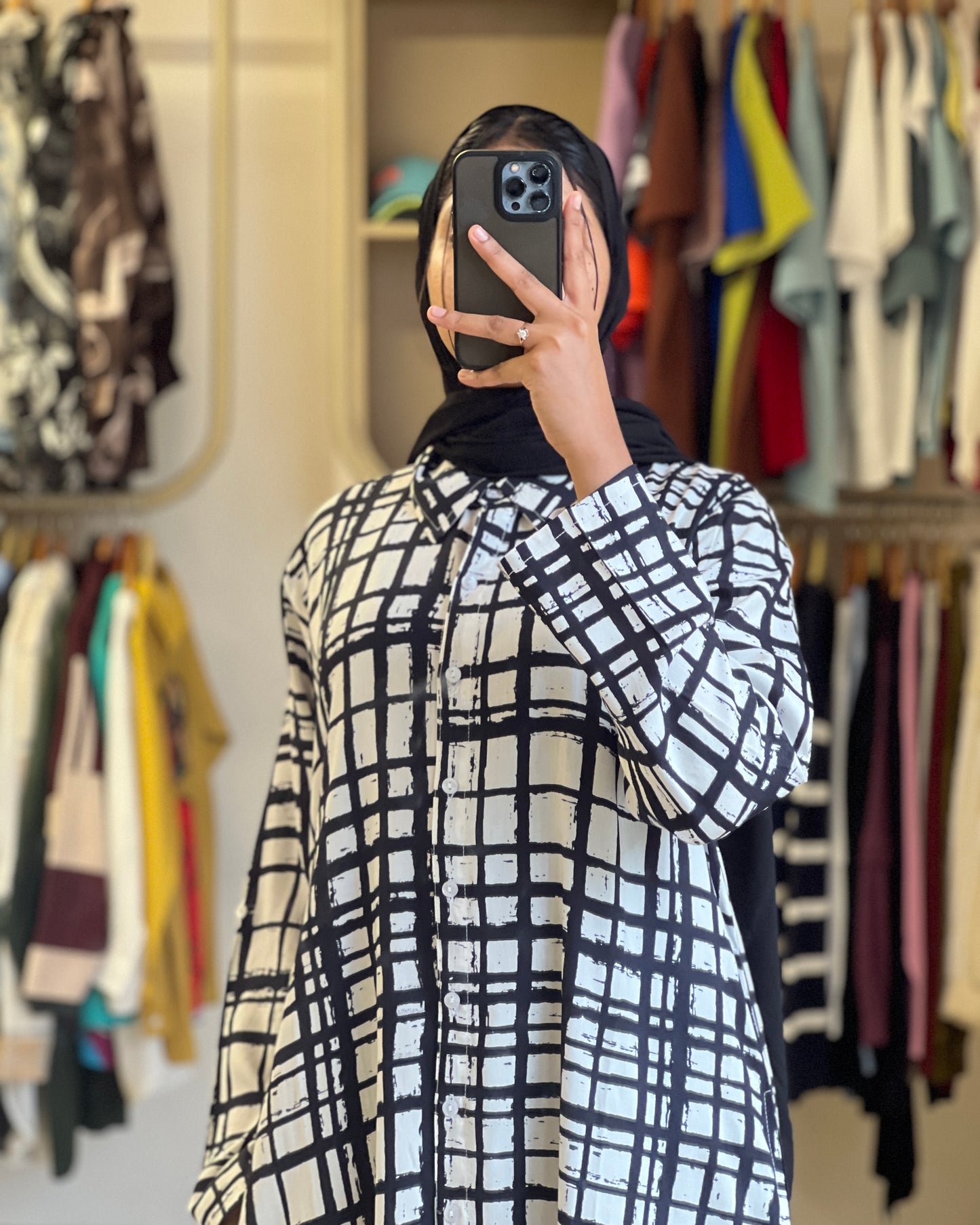 Tela by ash women check long top