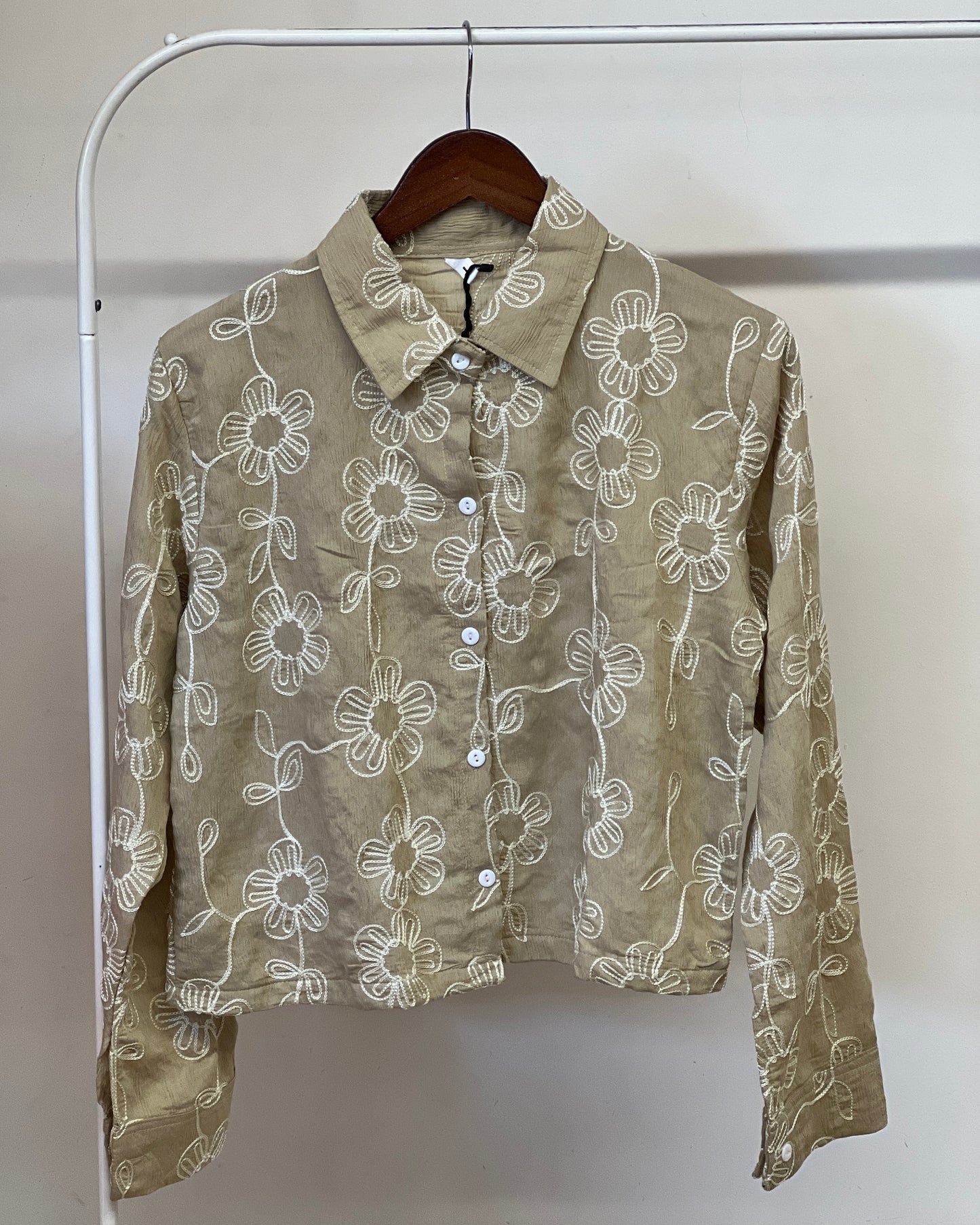 Tela by ash women floral embroidered shirt
