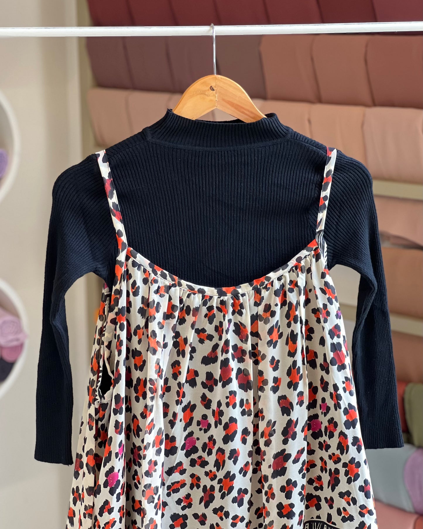 Tela by ash women animal print pinafore with inner