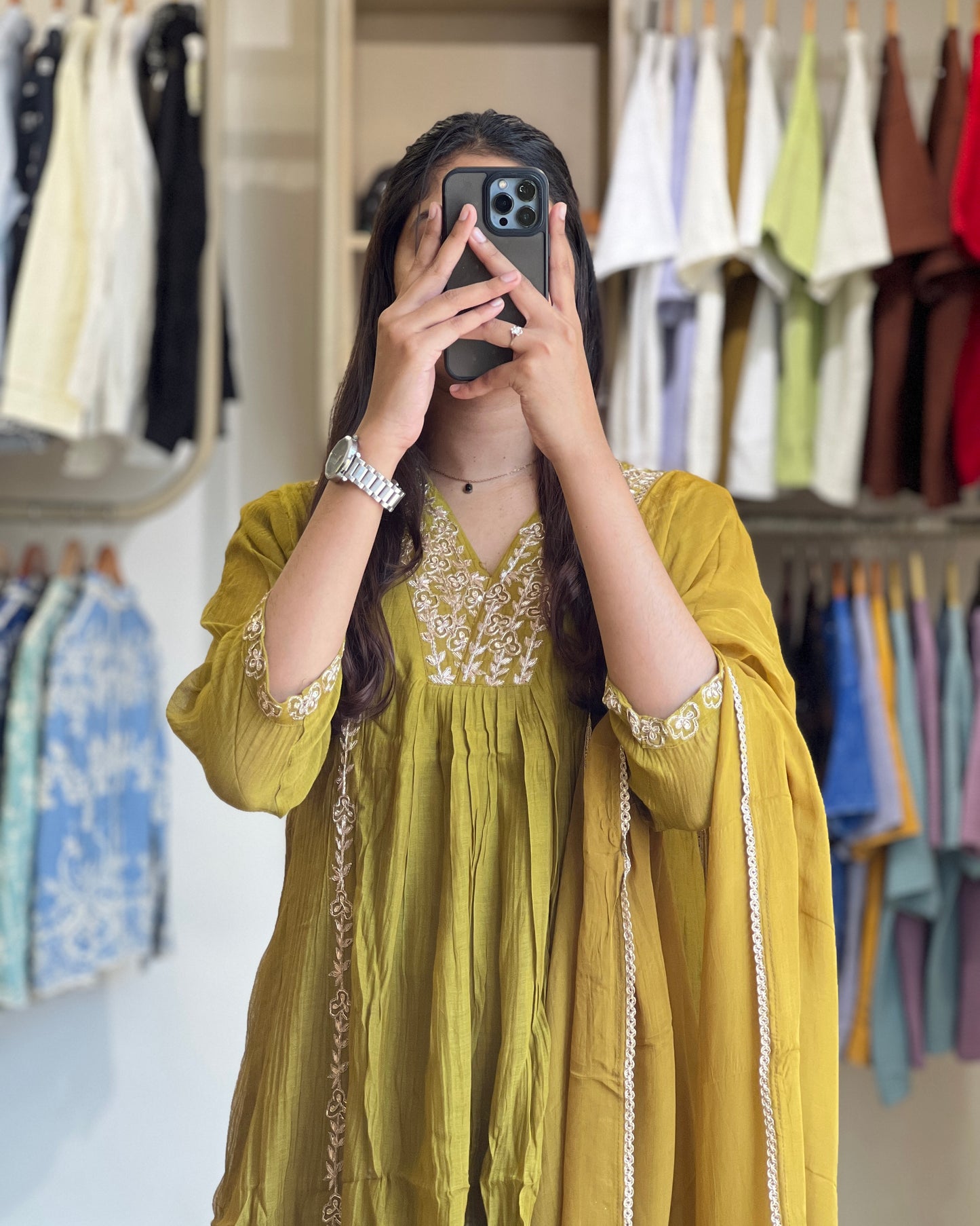 Tela by Ash woman malchanderi premium Anarkali Partywear salwar