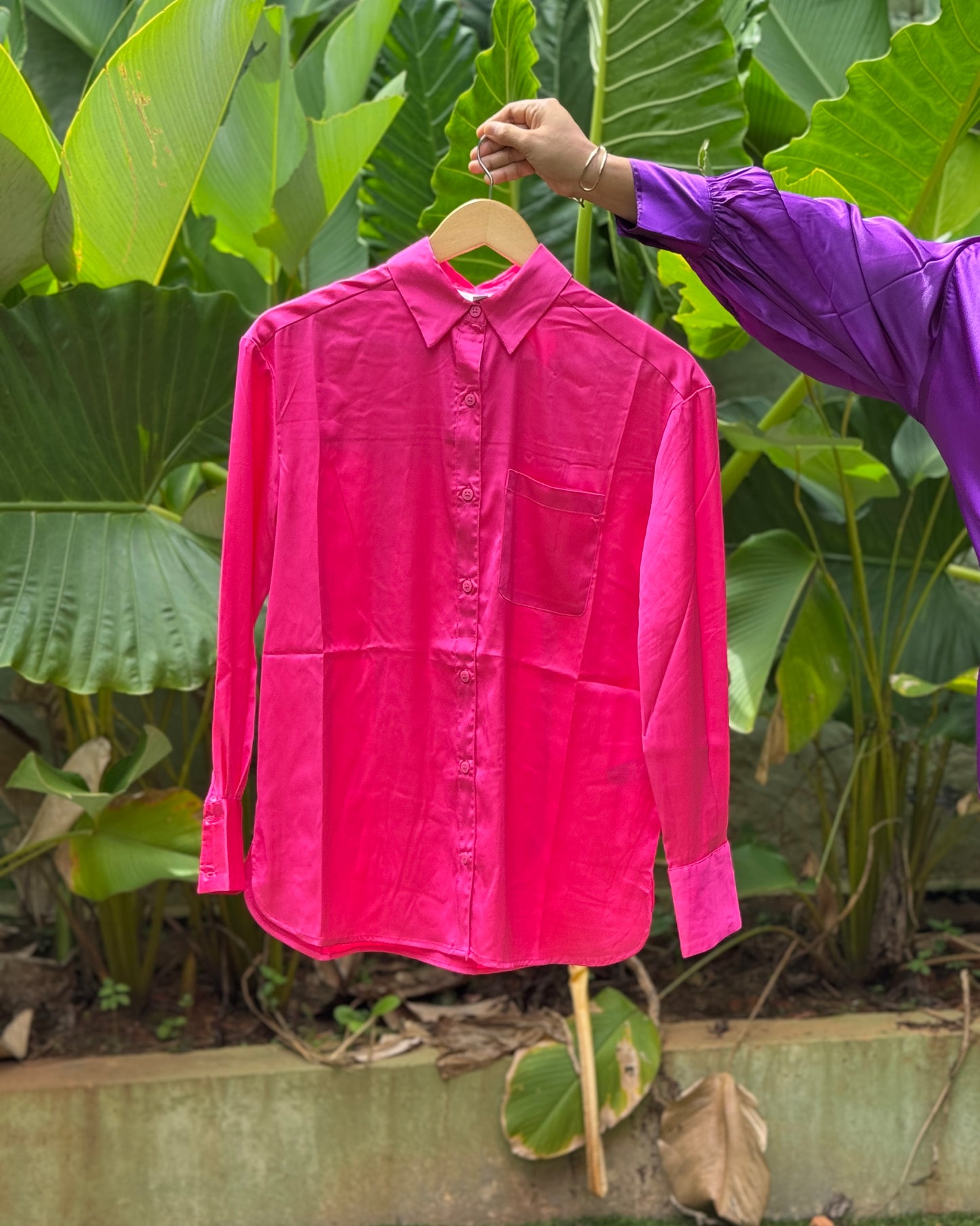 Satin vibrant shirts