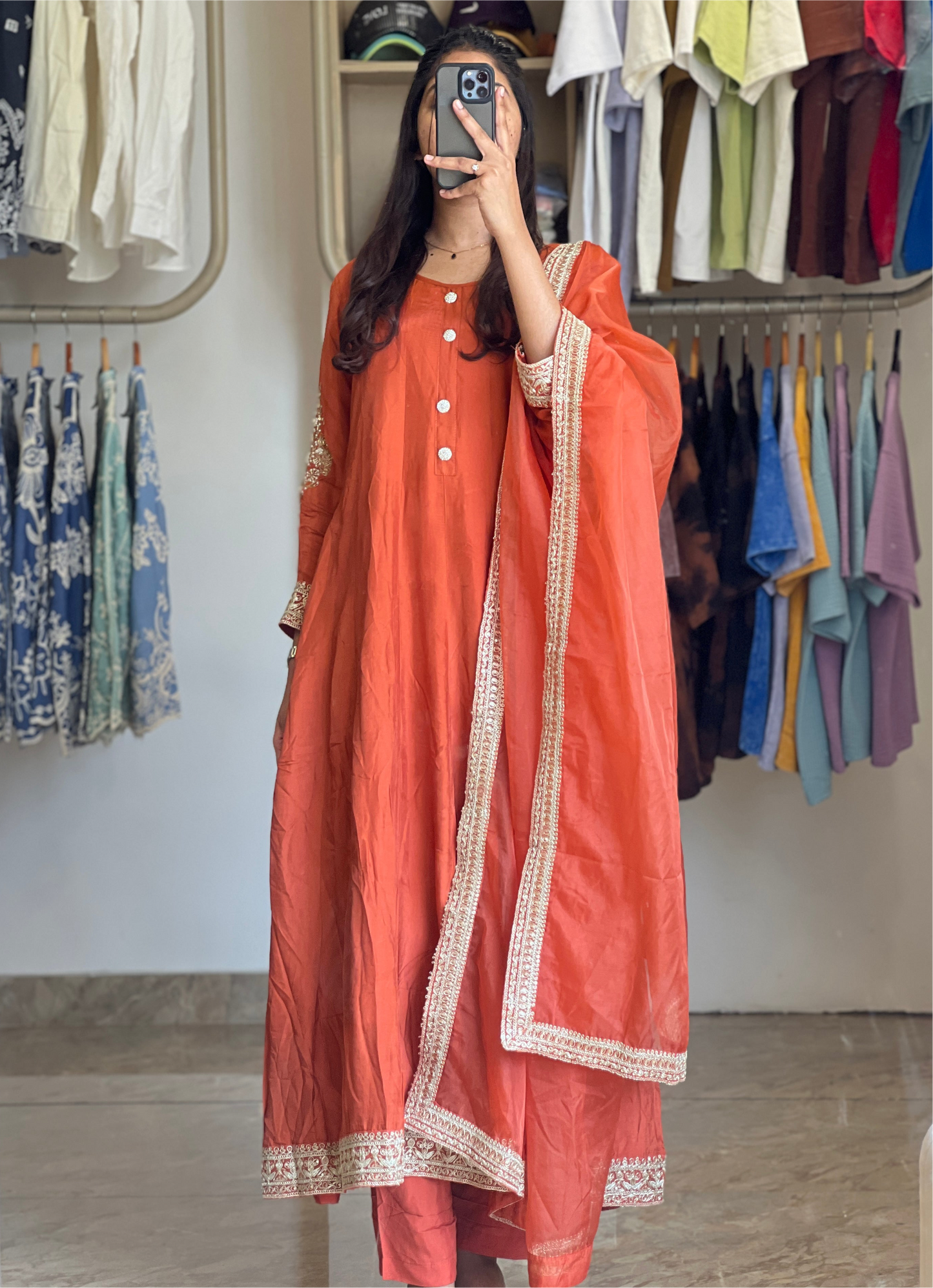 Tela by ash women premium party wear anarkali set