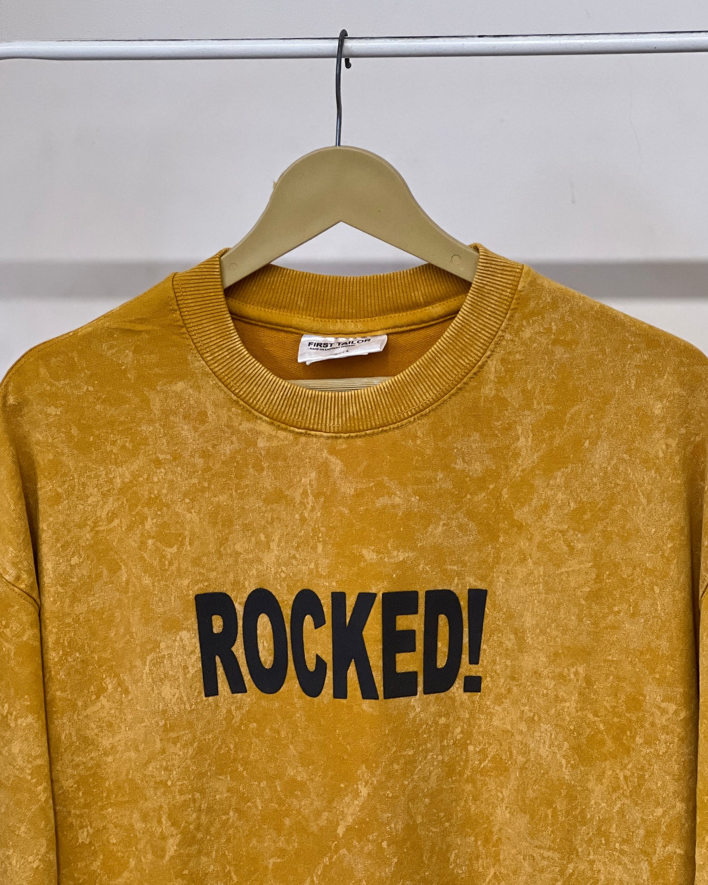 Tela by ash unisex yellow acid wash T-shirt