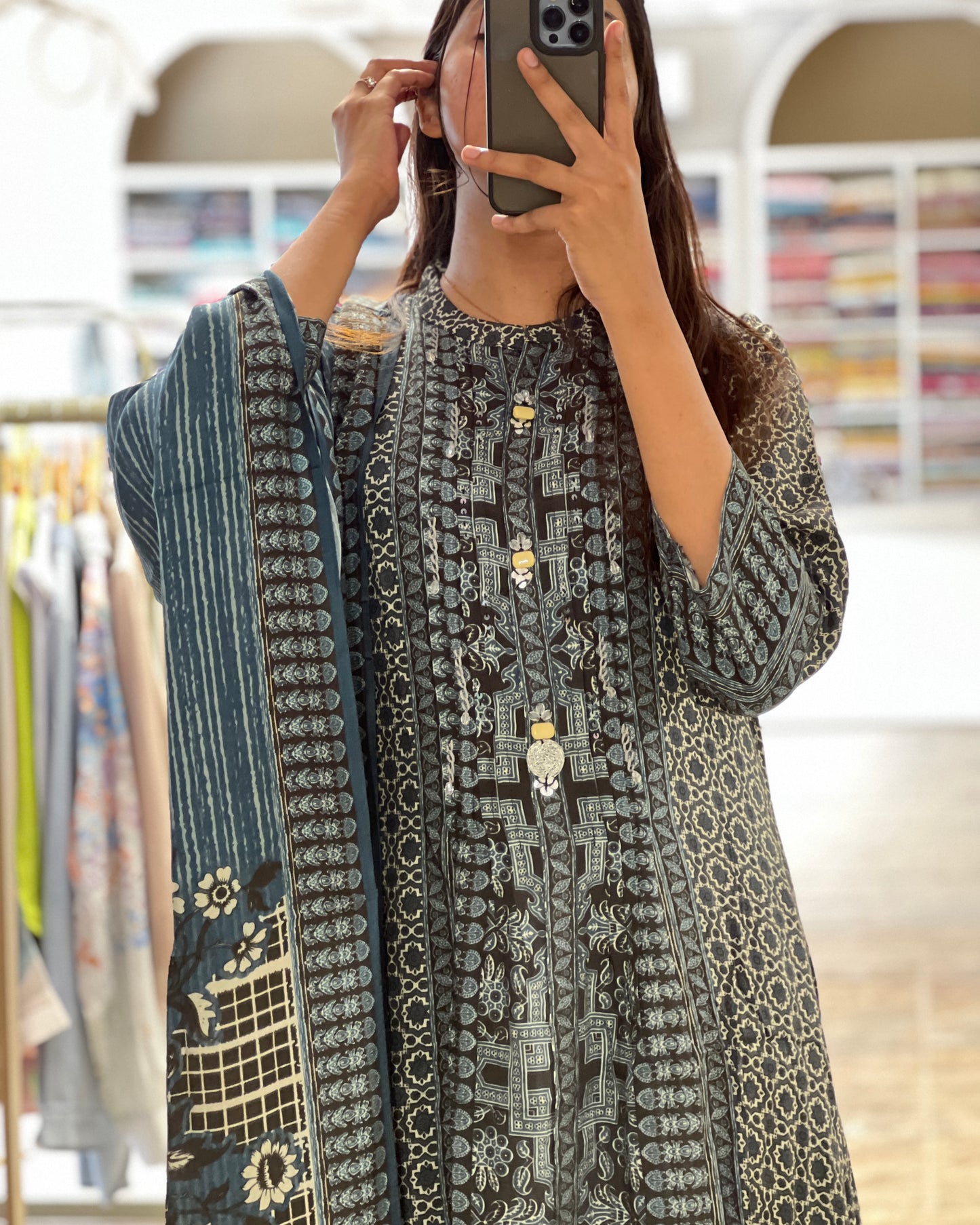 Tala by ash printed Anarkali suit
