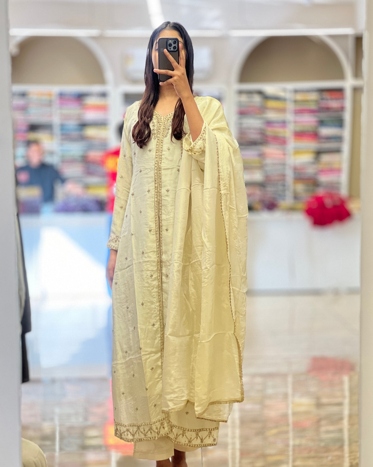 Tela by ash women tissue silk salwar set