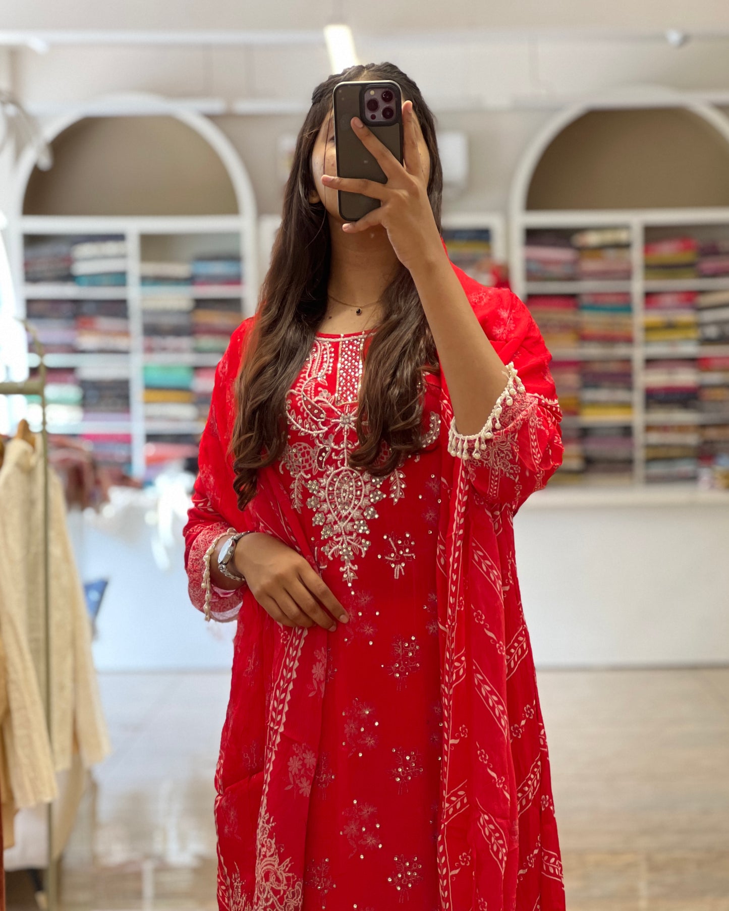 Tela by ash women premium chiffon Partywear wear set