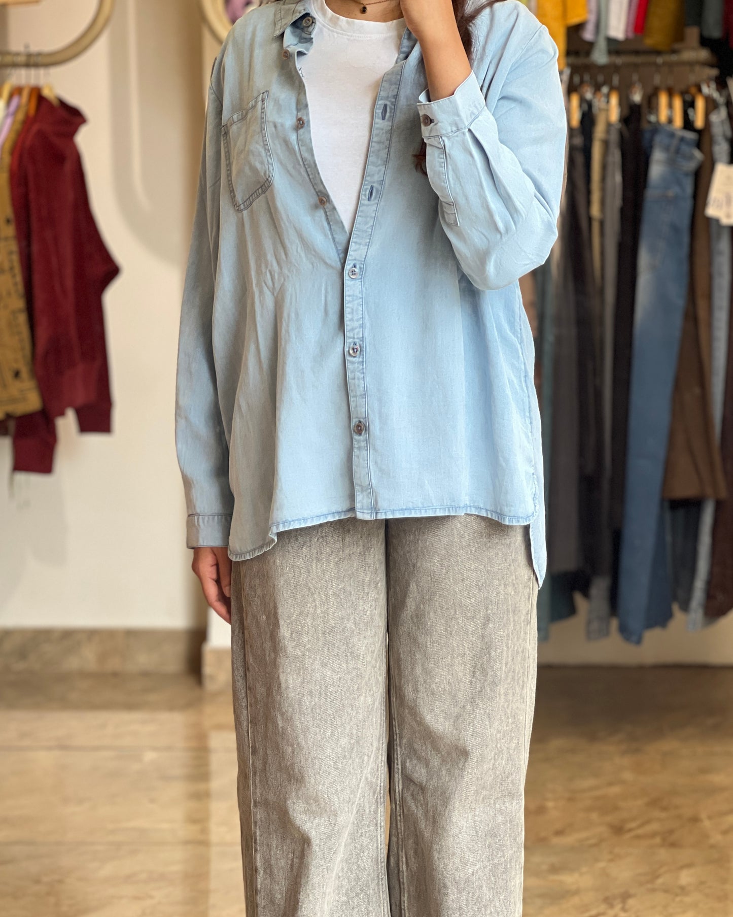 Tela by ash women denim shirt