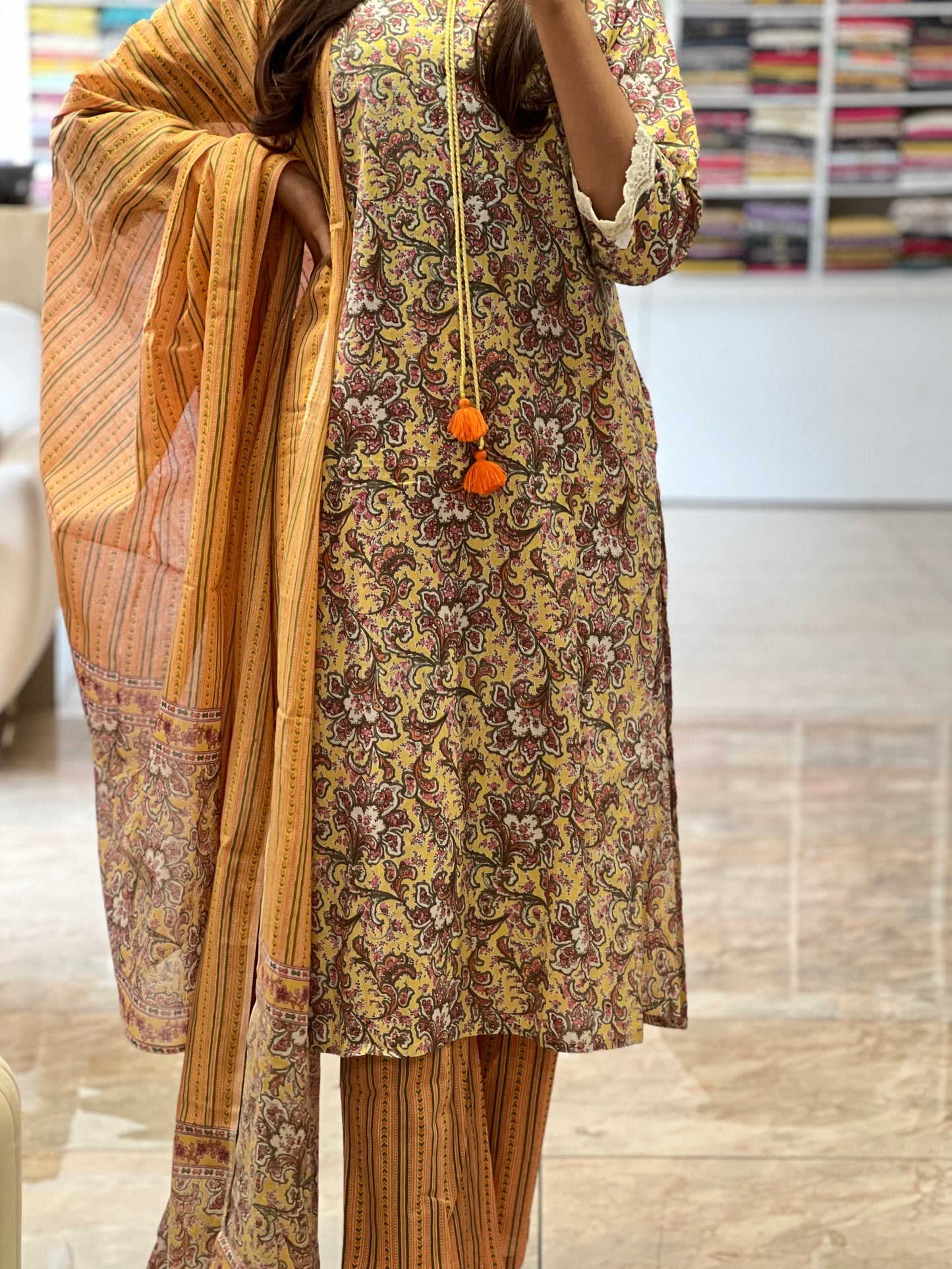 Tela by ash women printed cotton salwar