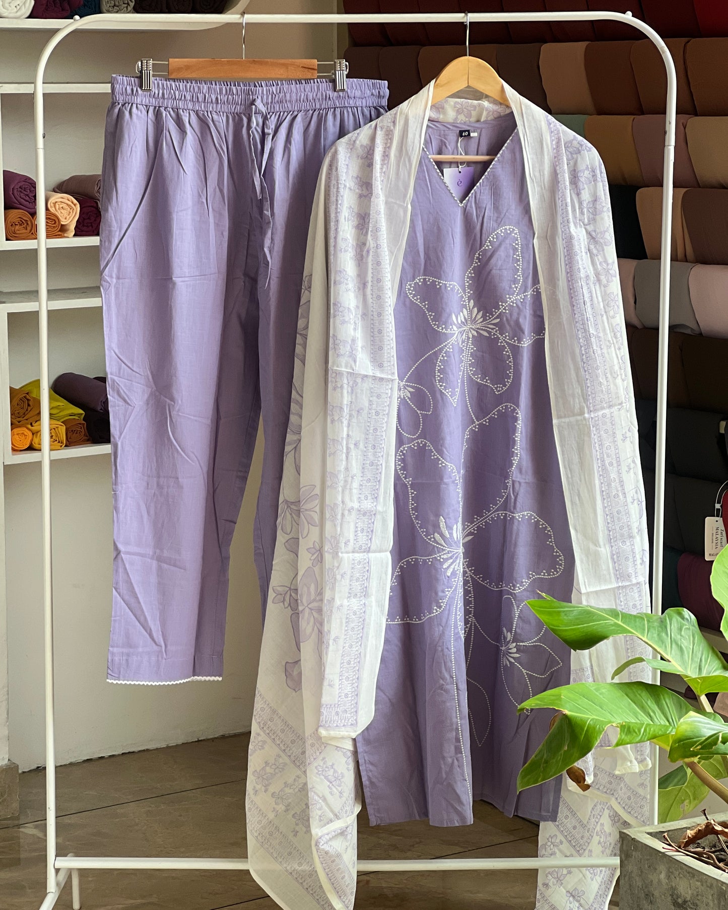 Women’s purple Cotton salwar