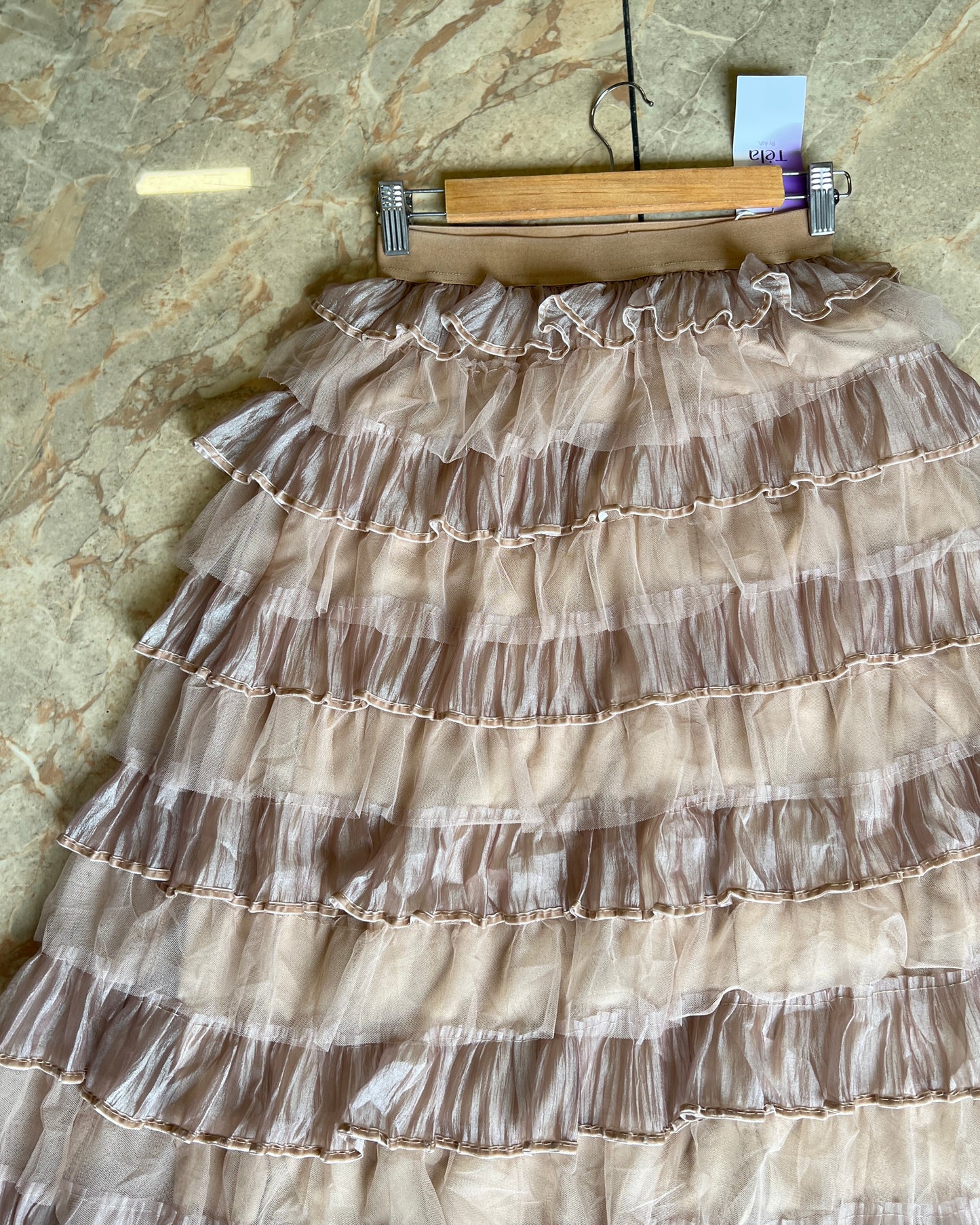 Tela by ash women layered tulle skirt