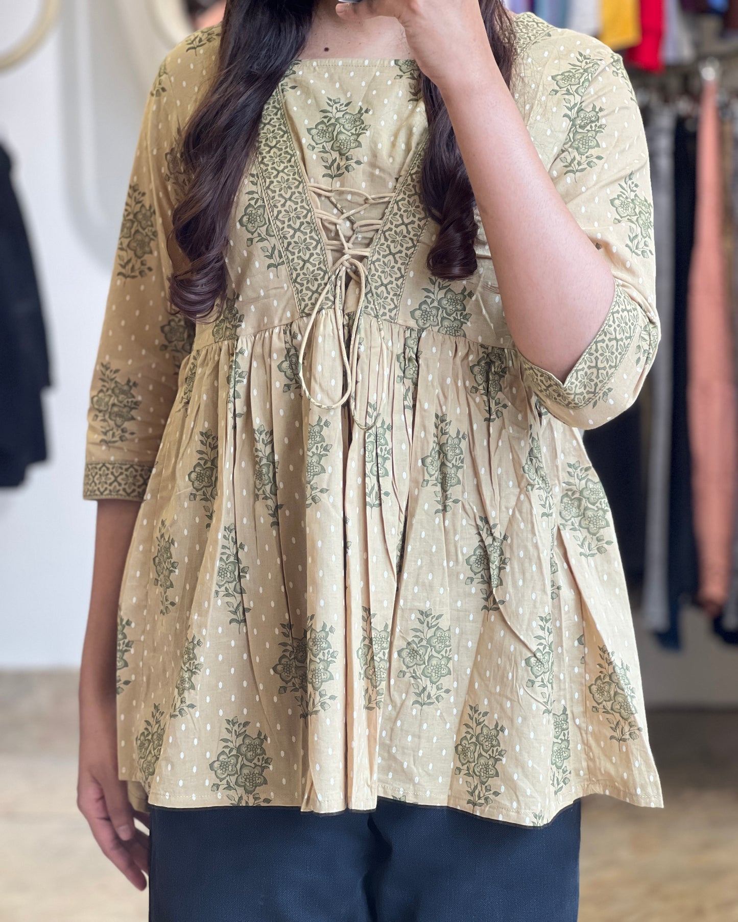 Women short printed Kurti