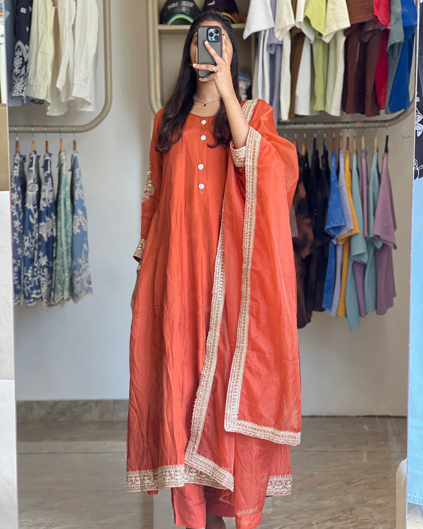 Tela by ash women premium party wear anarkali set