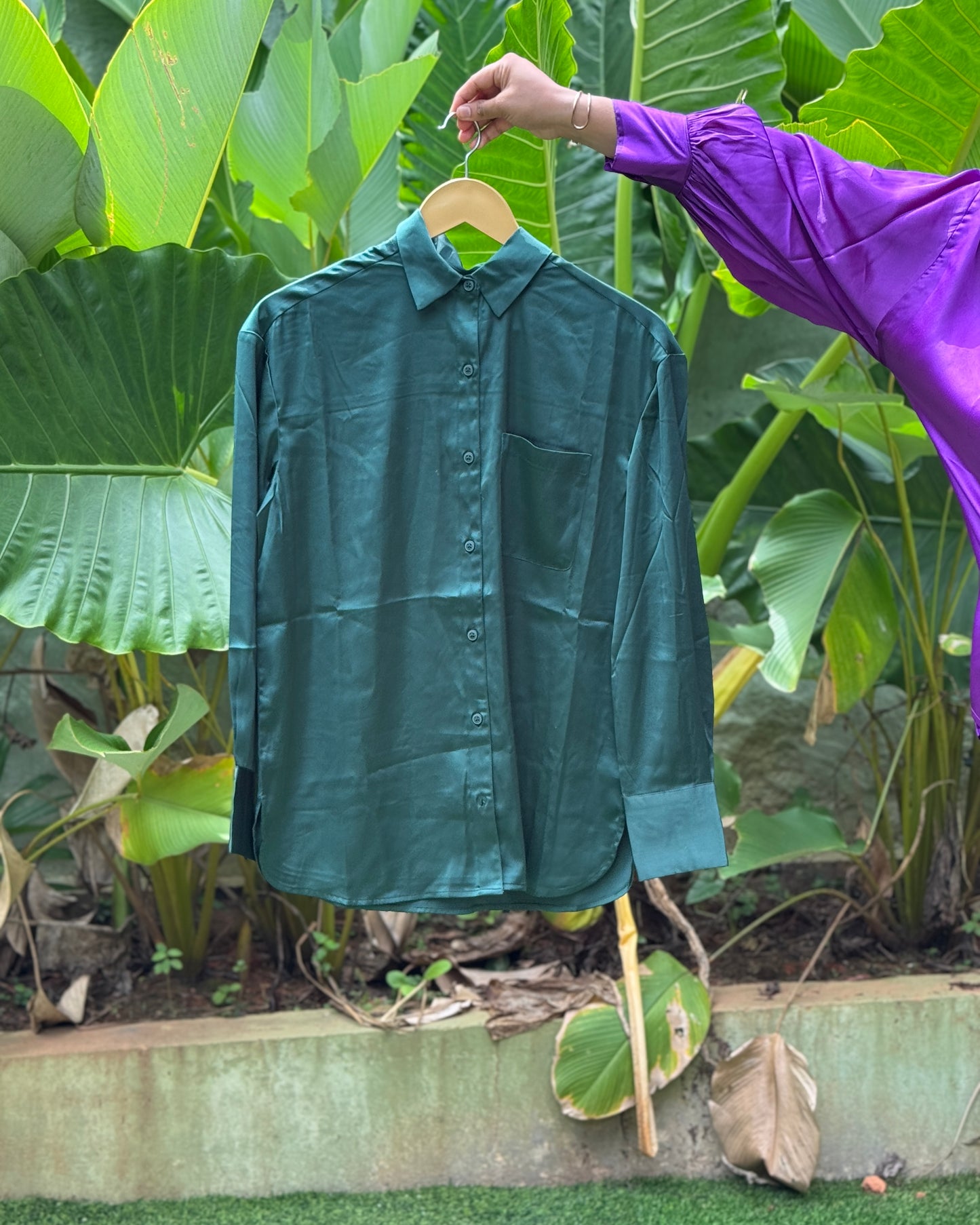 Satin vibrant shirts