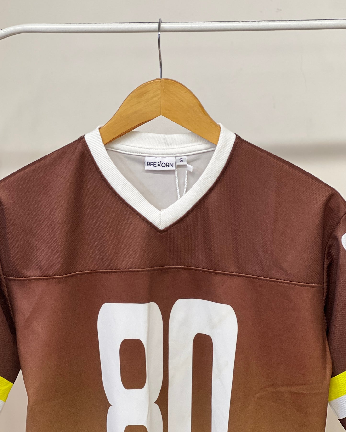 Tela by ash women brown v-neck jersey