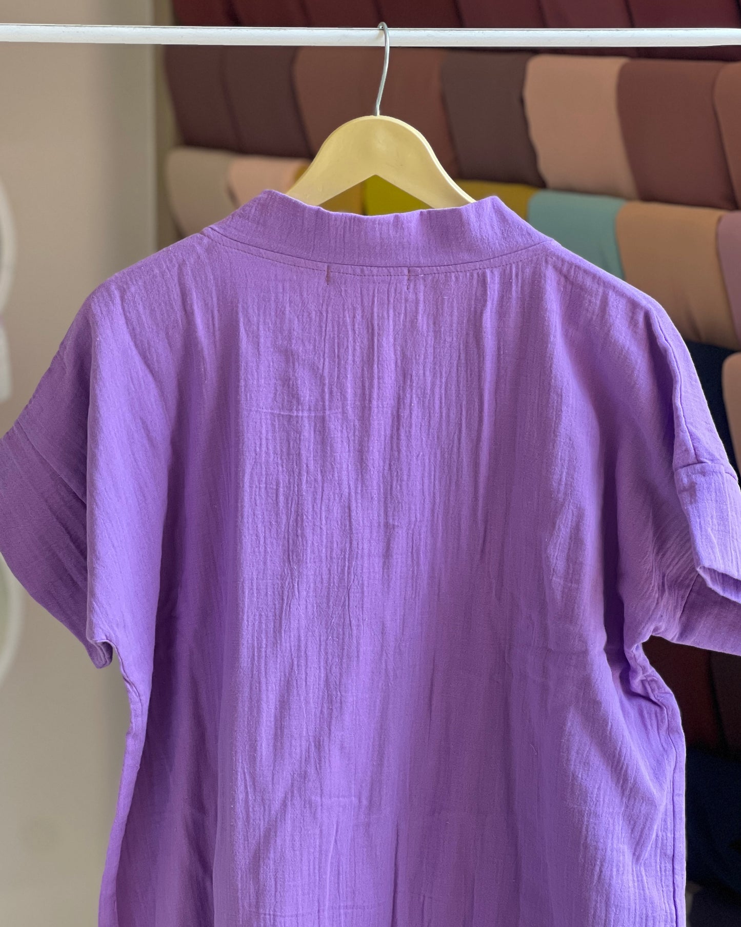 Relaxed fit double cotton top