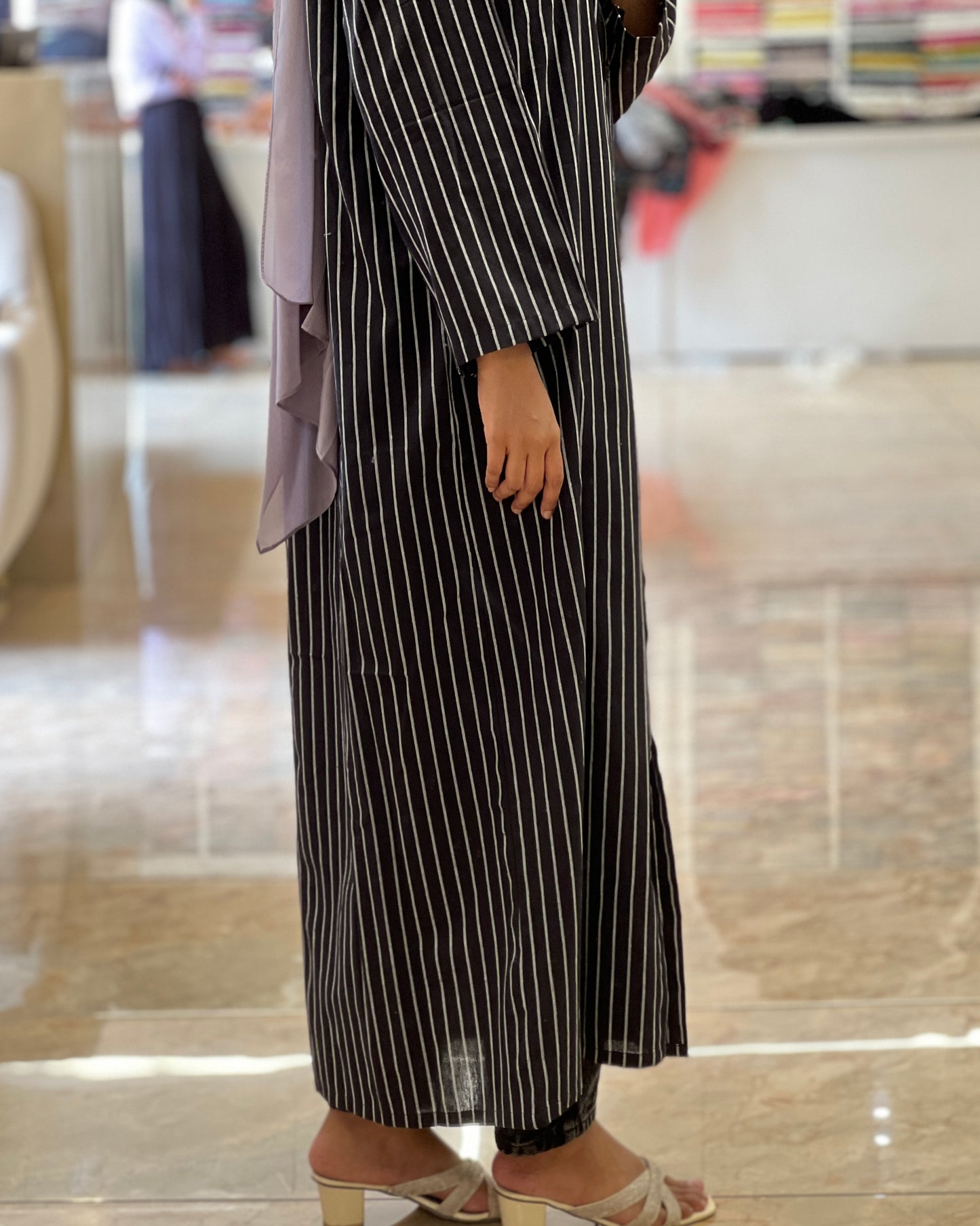 Tela by ash women striped cotton long shirt