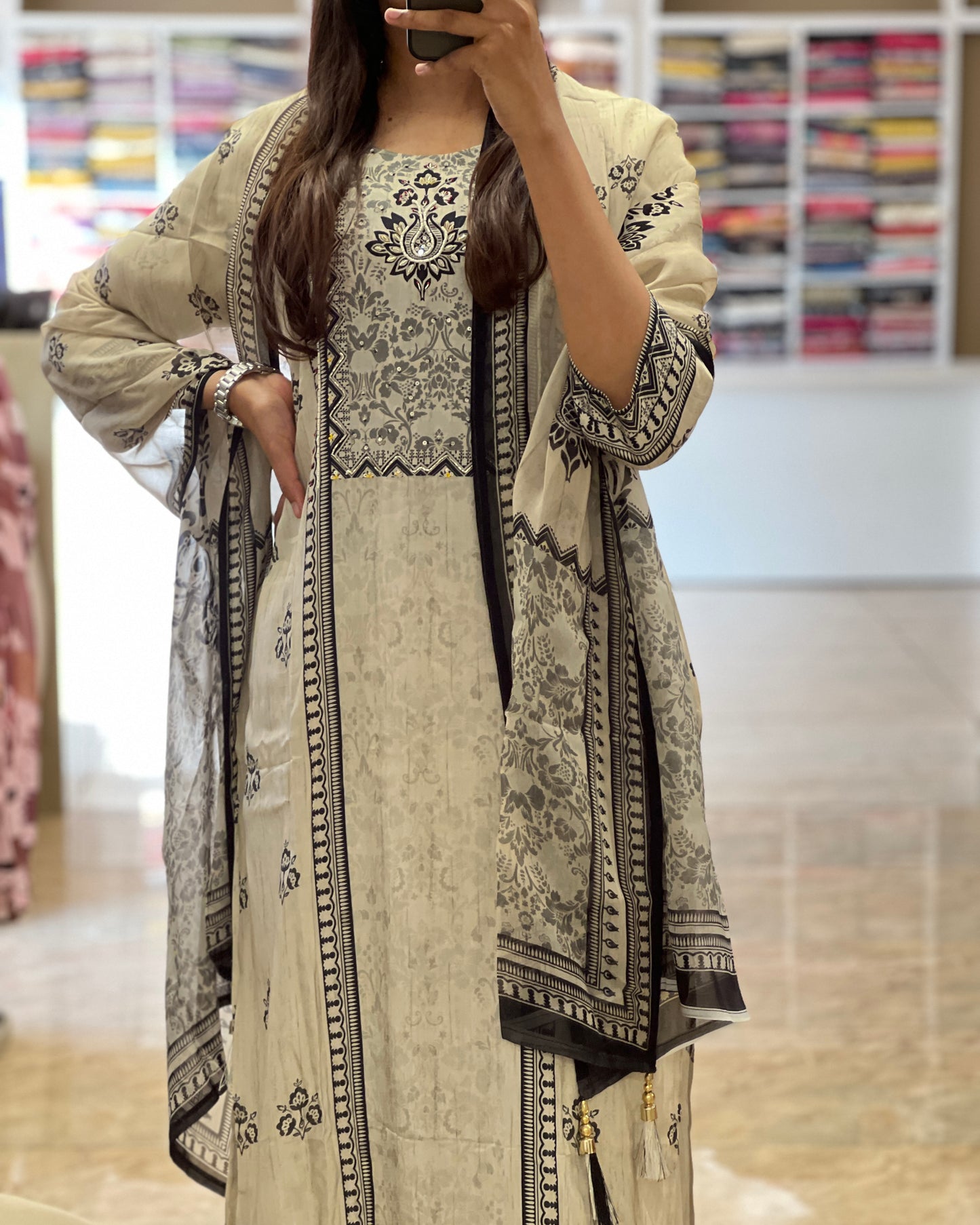 Tela by ash women muslin Partywear suit set
