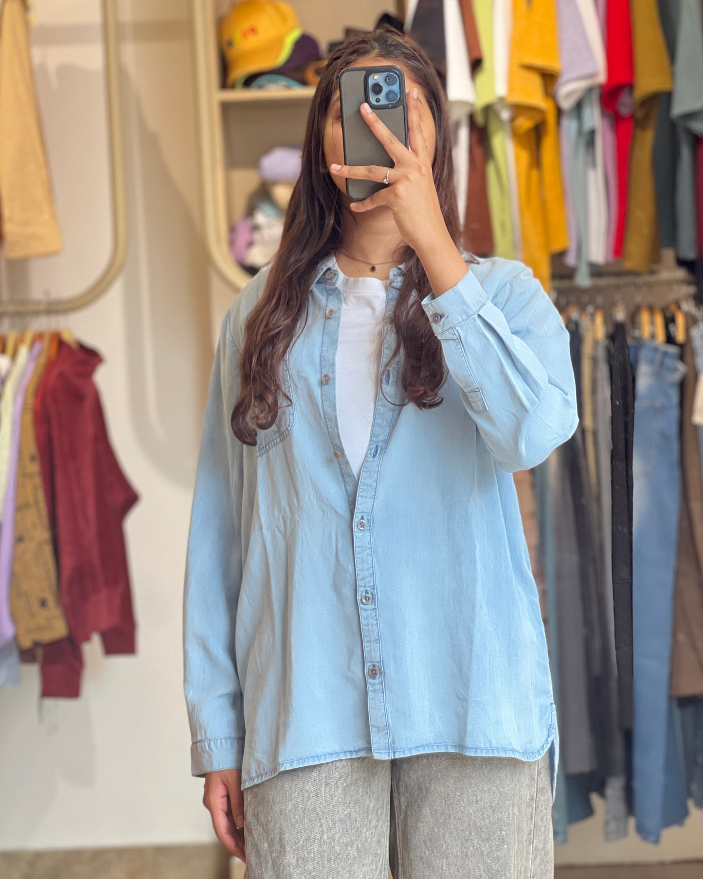 Tela by ash women denim shirt