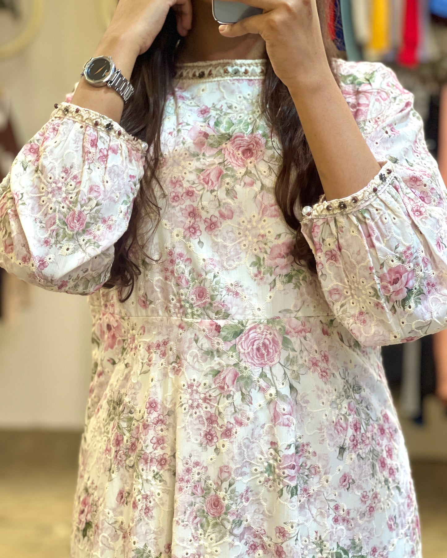 Floral printed gown