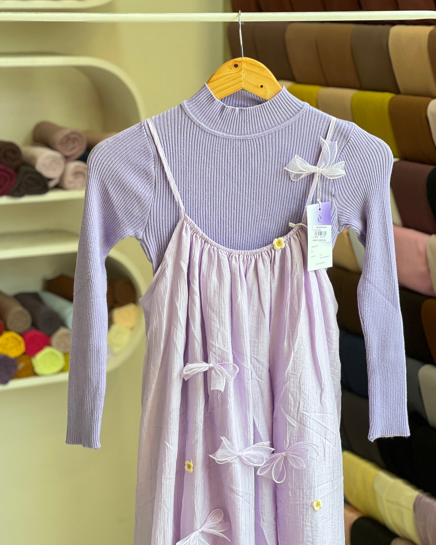 Lavender Imported pinafore