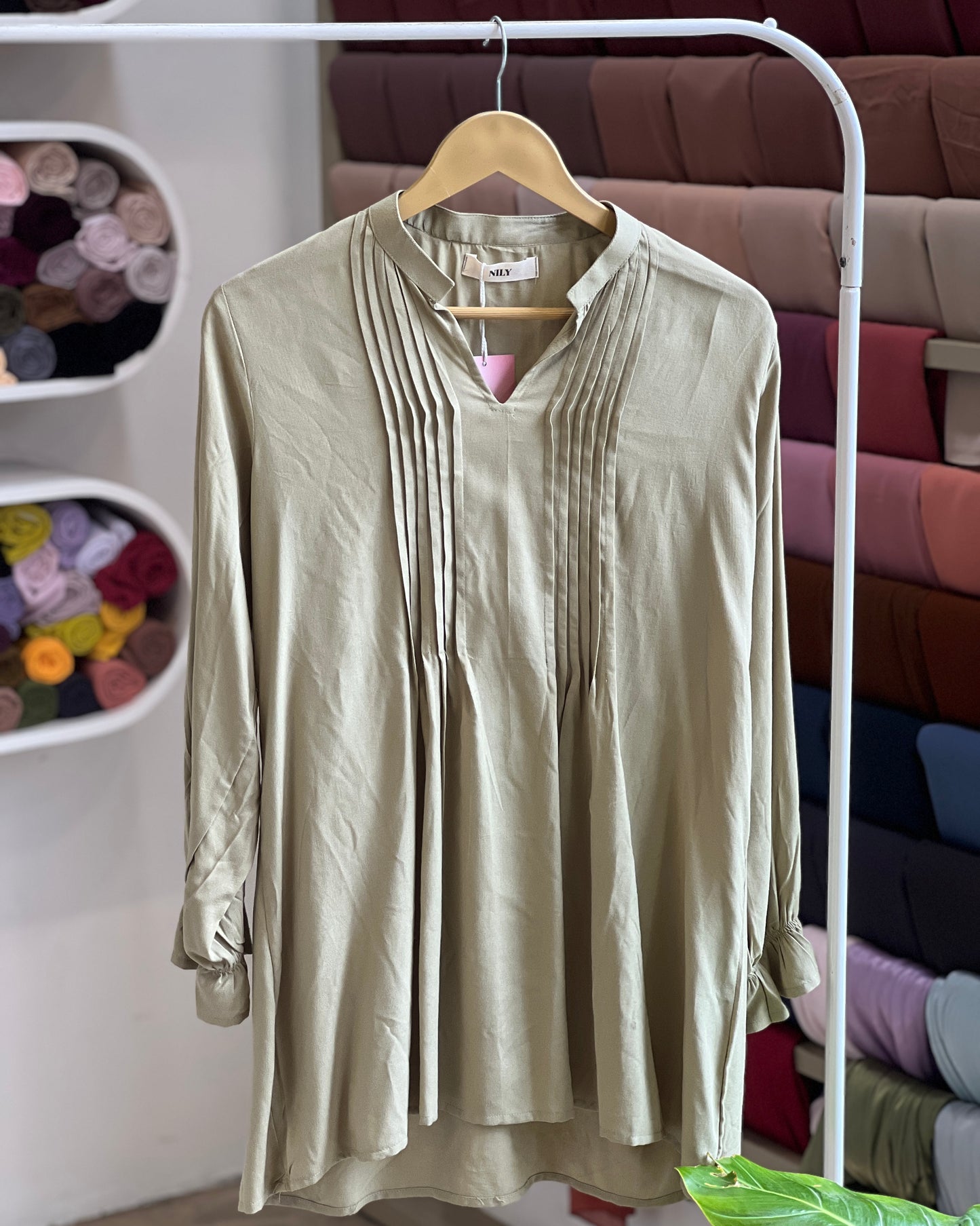 Tela by ash women pleated tunic top