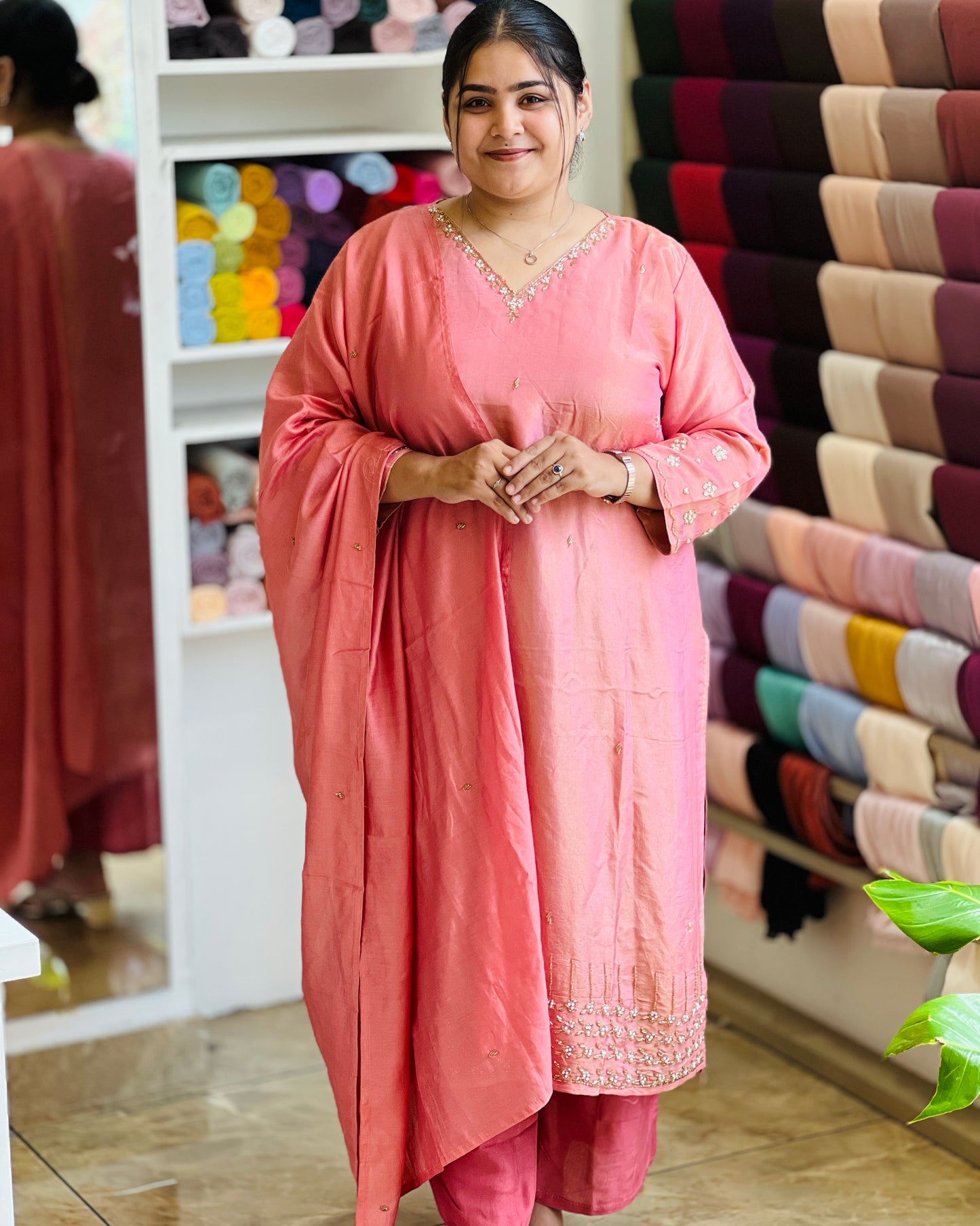 Golden Haze Tissue salwar