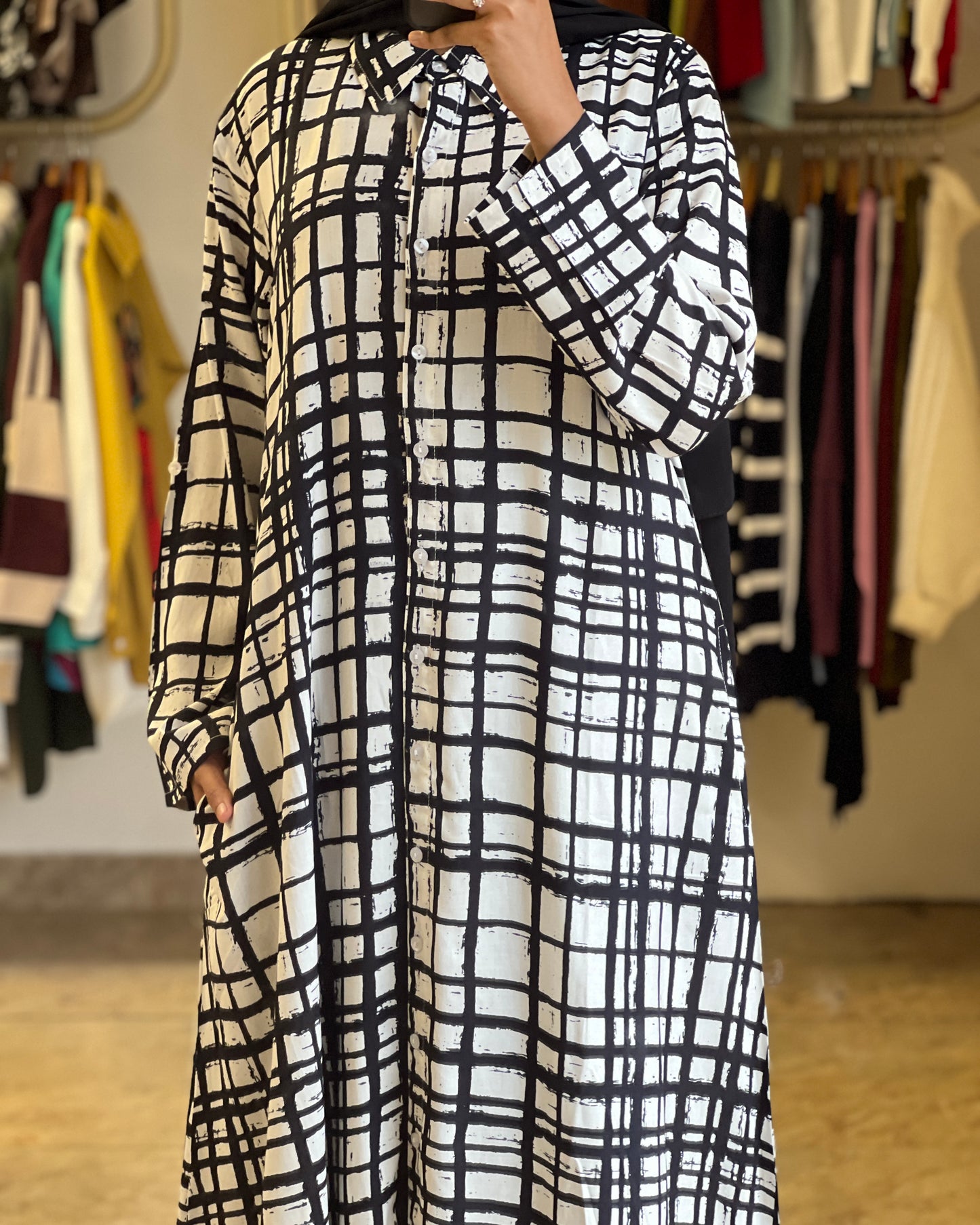 Tela by ash women check long top