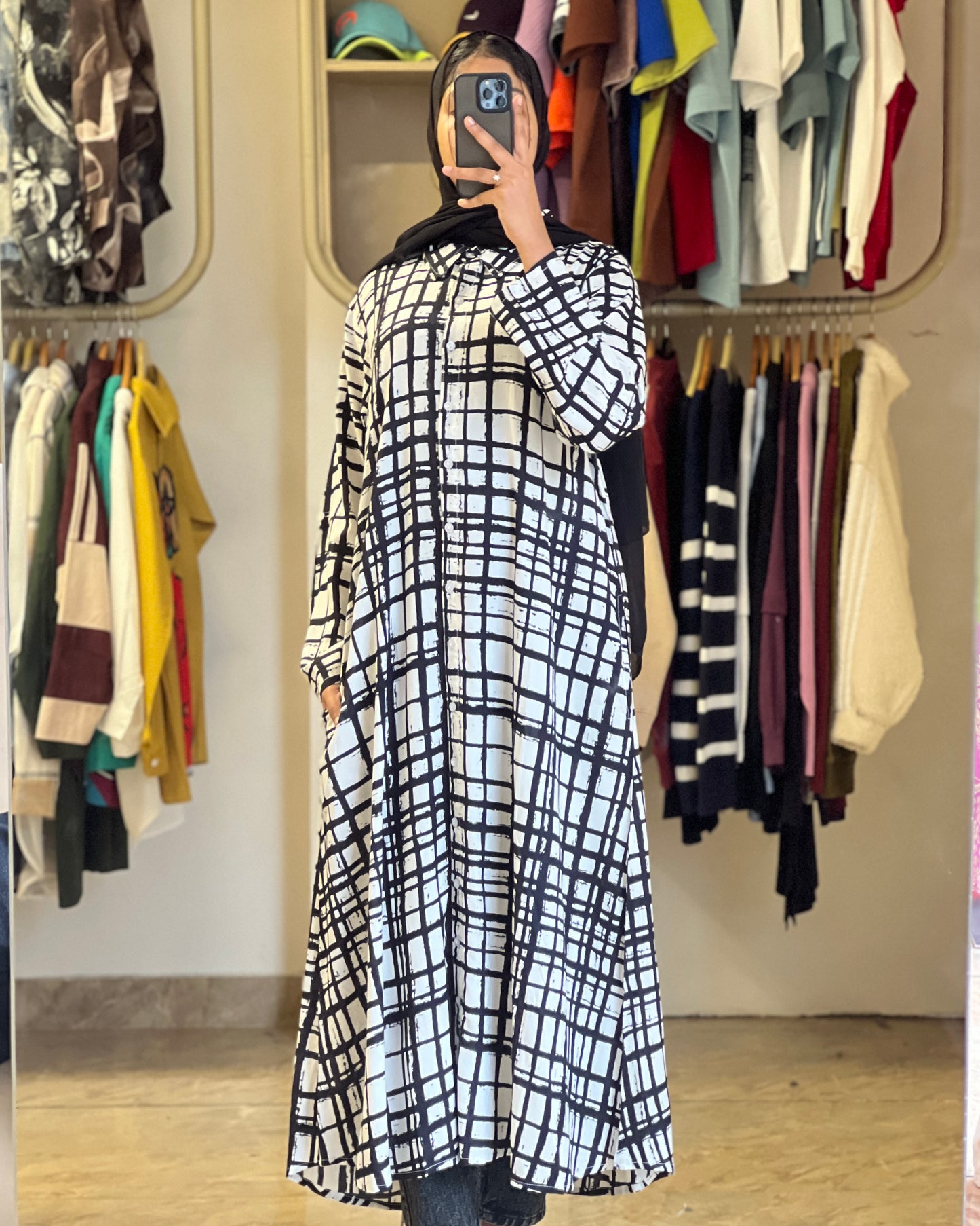 Tela by ash women check long top