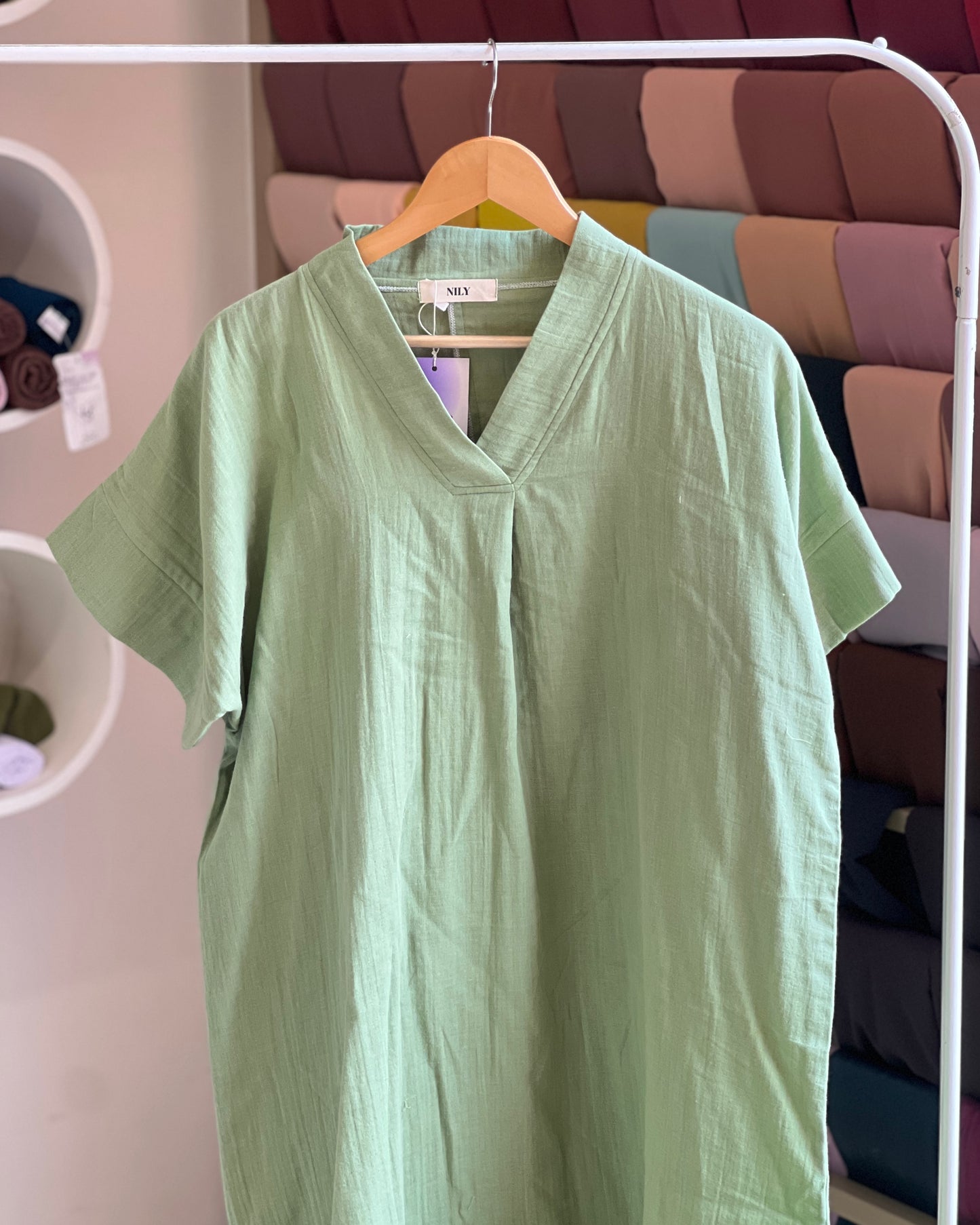 Relaxed fit double cotton top