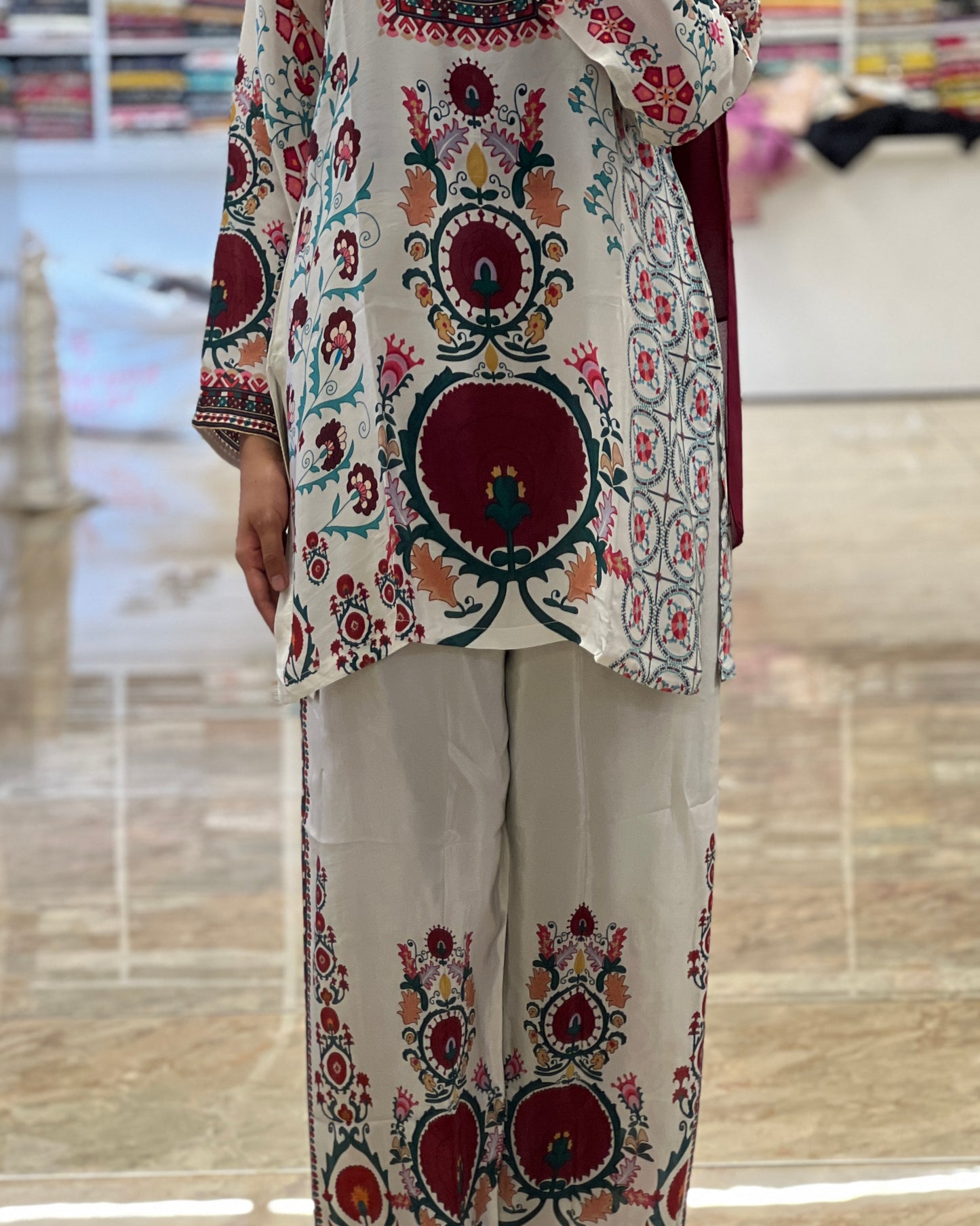 Tela by ash women printed imported co-ord set