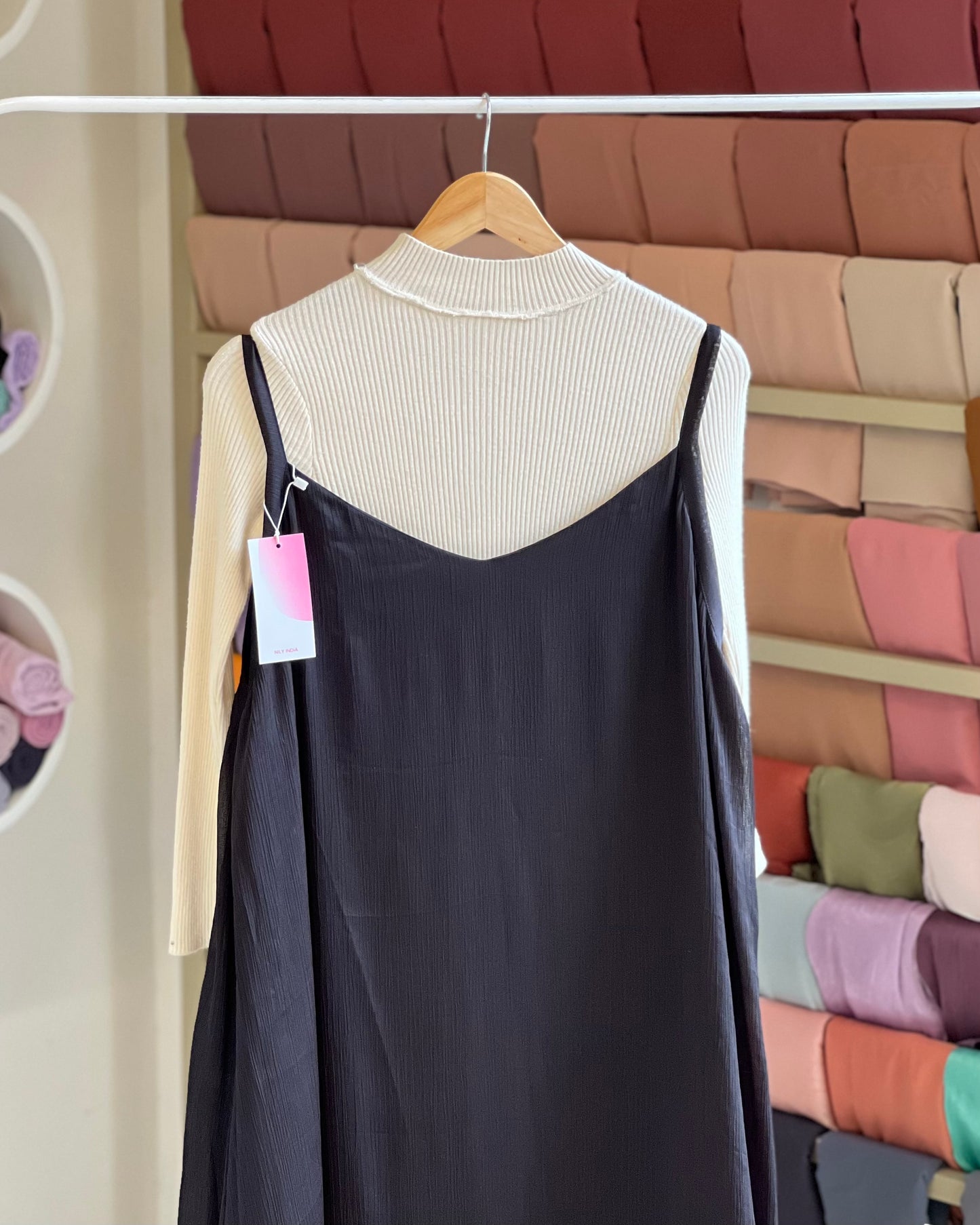 Tela by ash women black pinafore