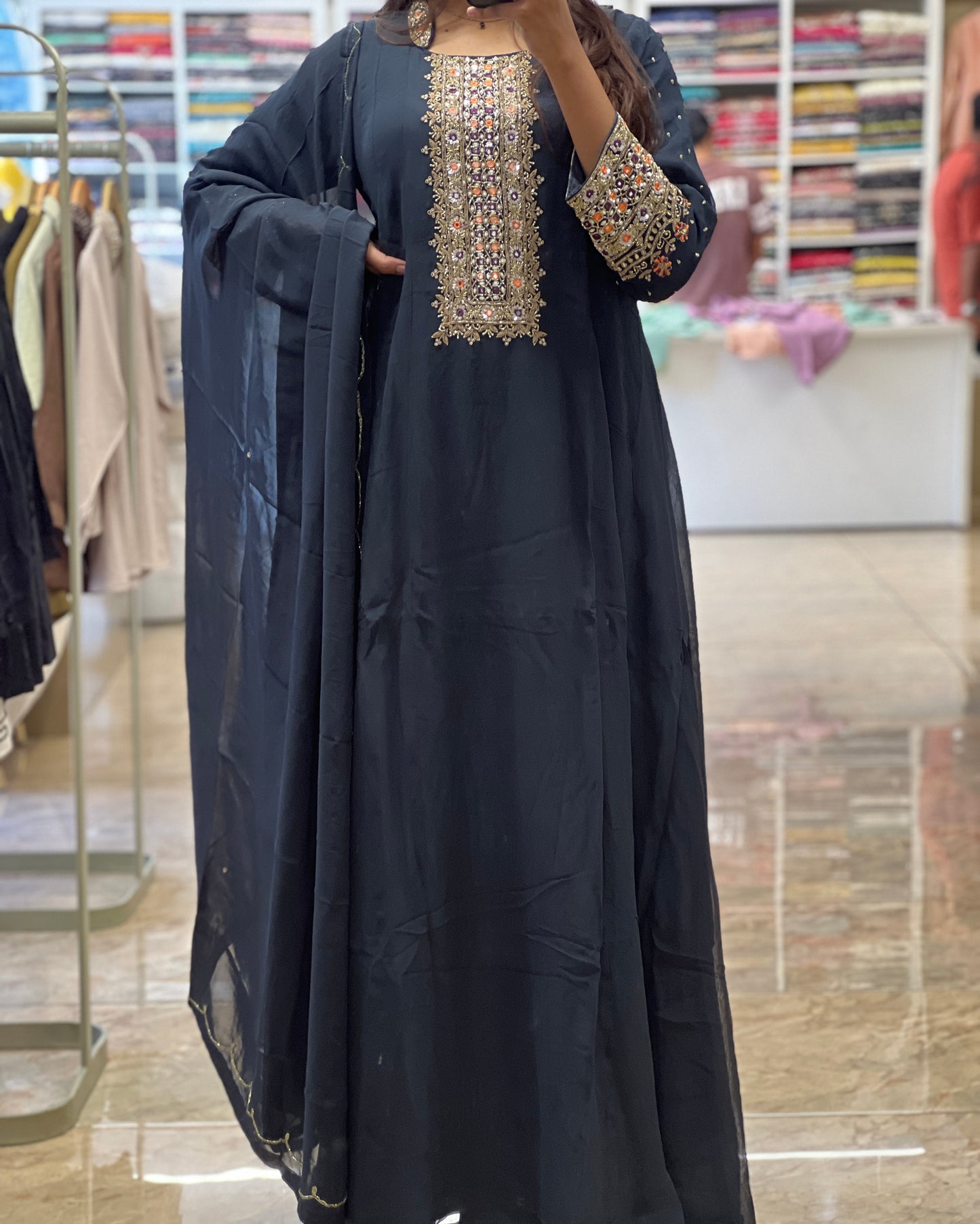 Tela by ash women Partywear georgette gown