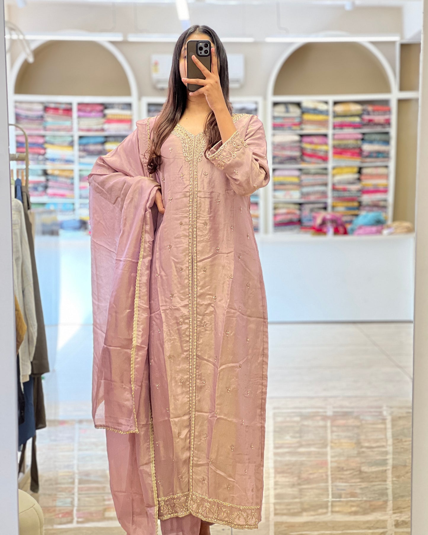 Tela by ash women tissue silk salwar set