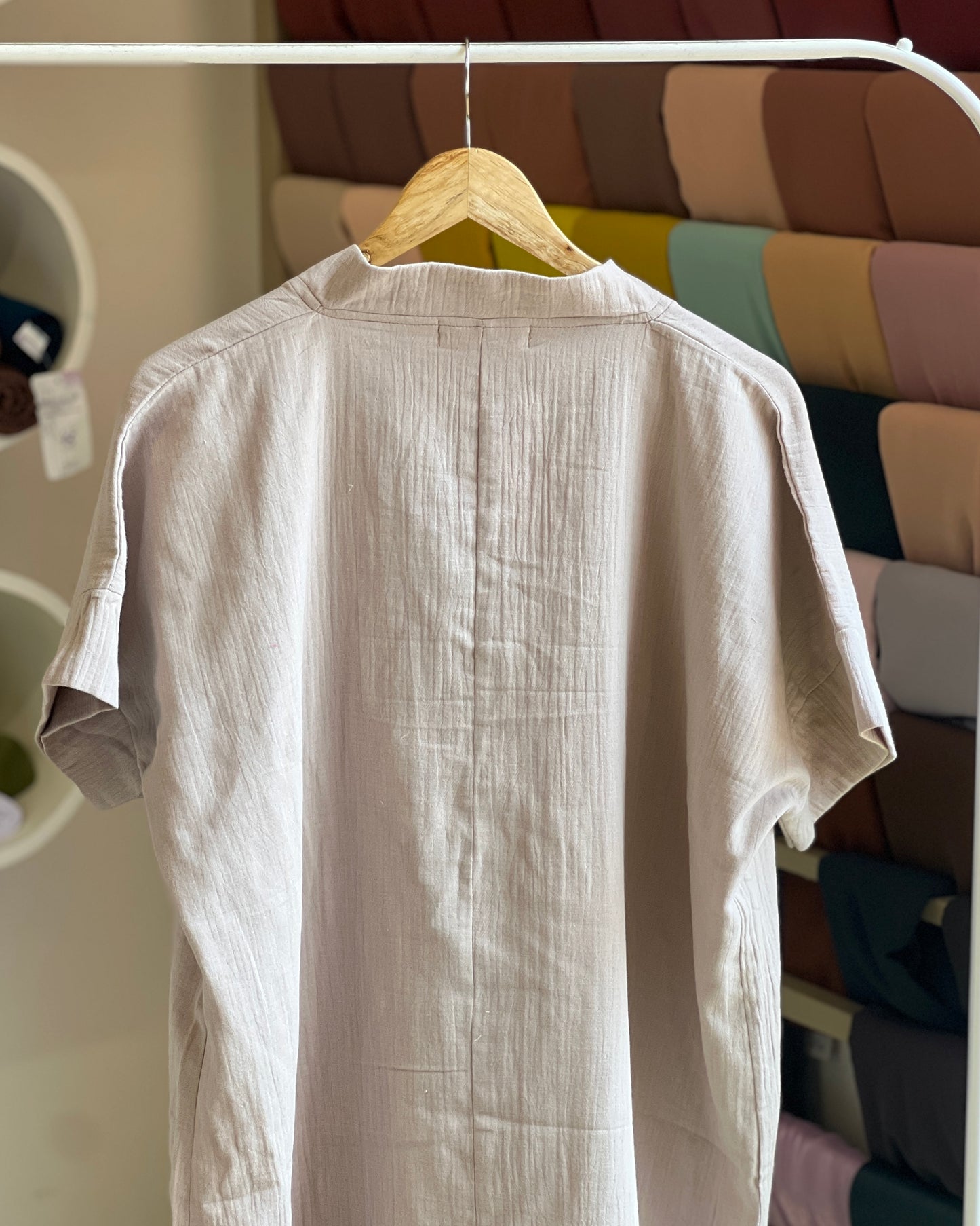 Relaxed fit double cotton top