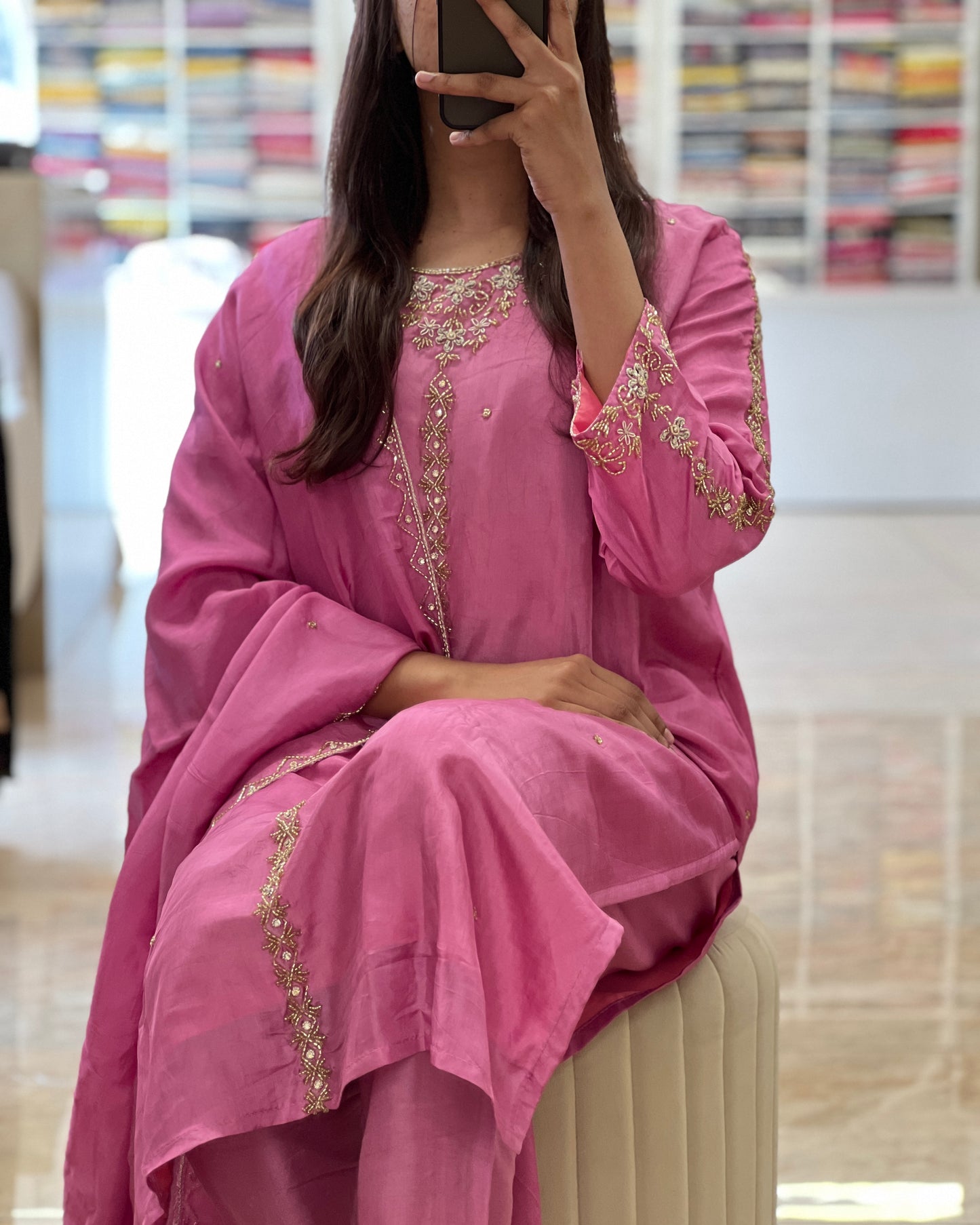 Tela by ash women straight cut upada silk party wear salwar suit
